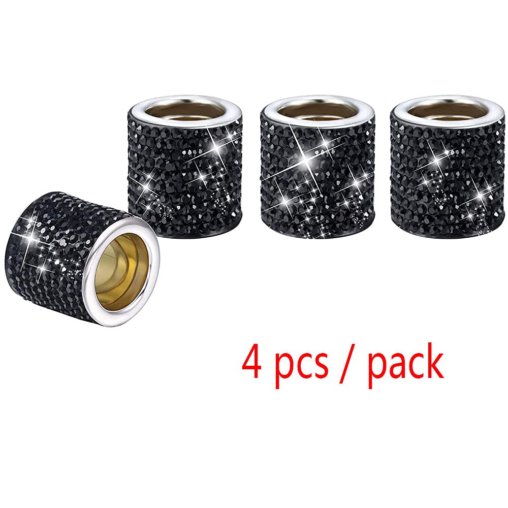 4 Pack Rhinestone Car Seat Headrest Covers - Bling Bling Crystal Diamond Car Interior Accessories for Luxury Vehicle Decoration | Perfect for Weddings, Parties & Special Occasions