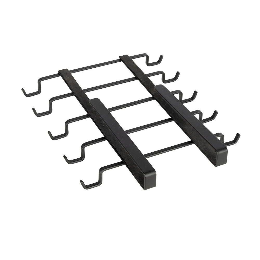Under Shelf Cup & Mug Rack - Space Saving Black Organizer for Kitchen, Office, or Dorm - Holds Coffee Cups & Mugs - Easy Install Storage Solution
