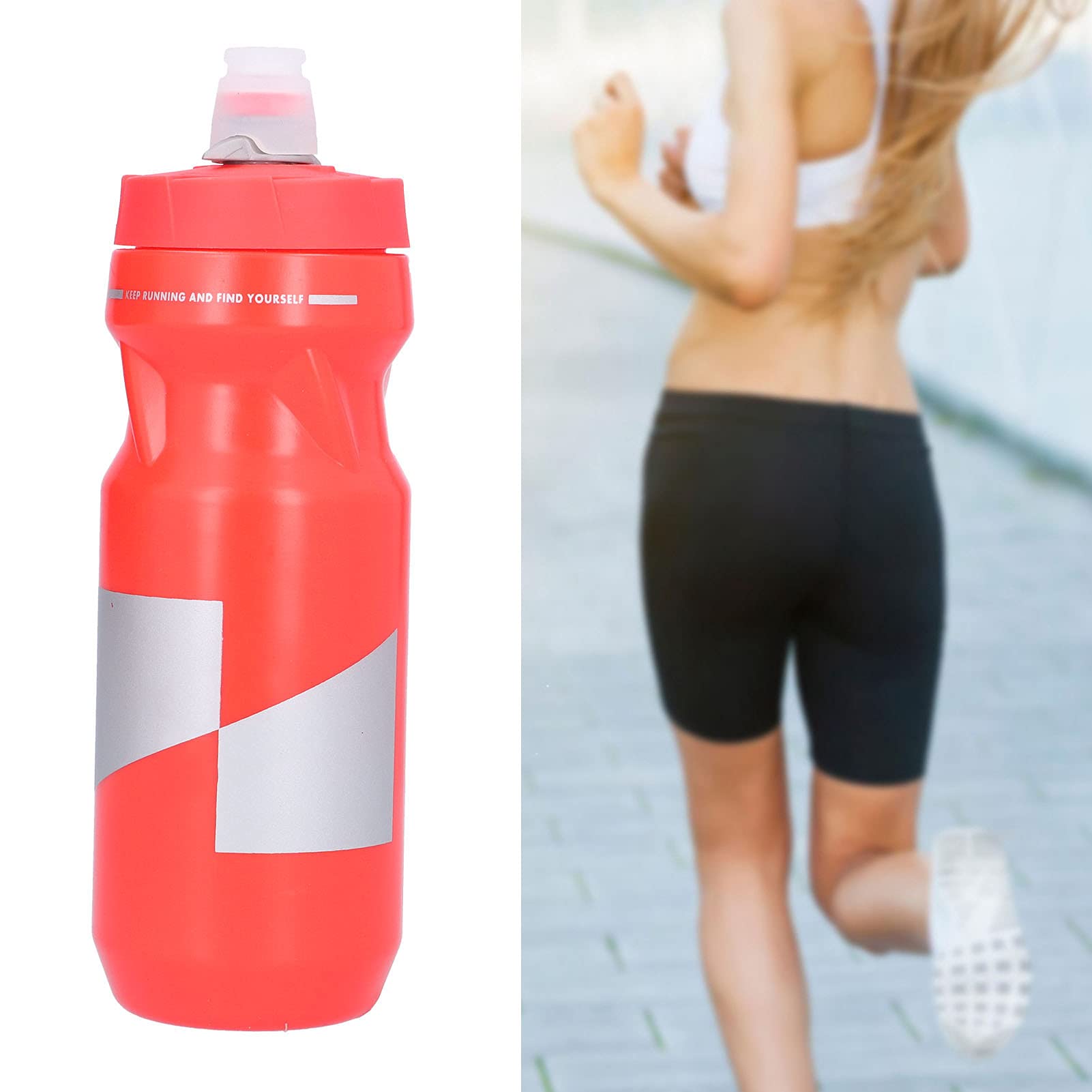 Red Bike Water Bottle - Odorless Cycling Bottle for Outdoor Sports, Perfect for Cycling, Running, and Hiking
