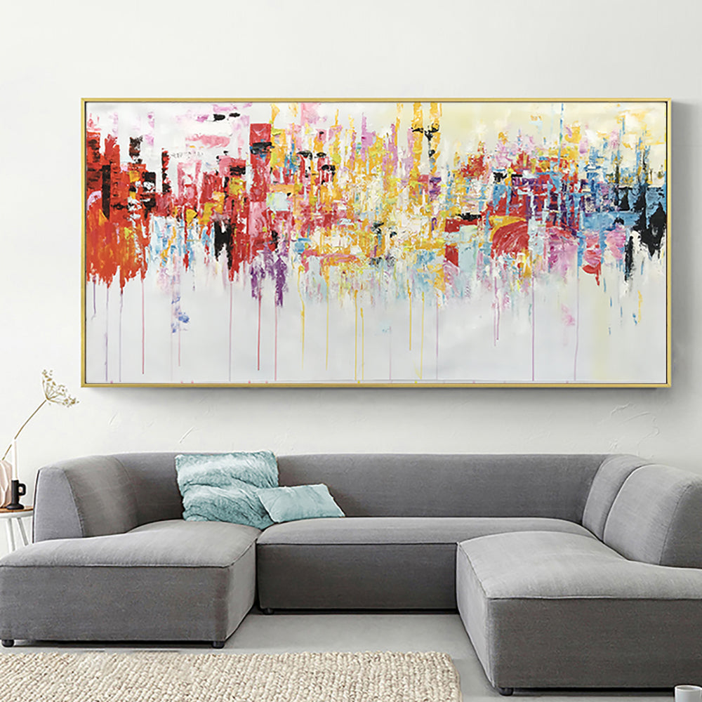 Stunning City Skyline Wall Art - Modern Urban Landscape Canvas Print for Home & Office Decor | Perfect for Living Room, Bedroom & Workspace