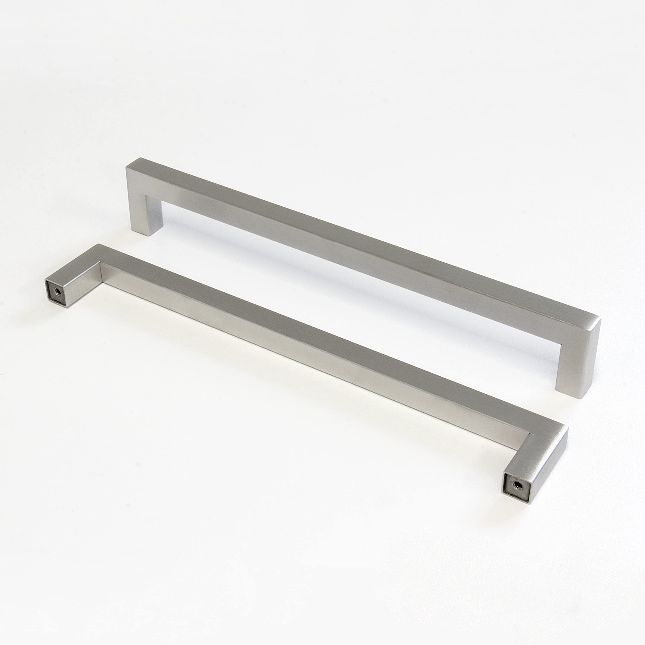 Modern Brushed Stainless Steel Cabinet Drawer Handles - 3 15/16 Inch (10 Pack) | RCH Hardware HD-SS128-224 | Durable Kitchen & Bathroom Hardware for Cabinets, Dressers & Furniture