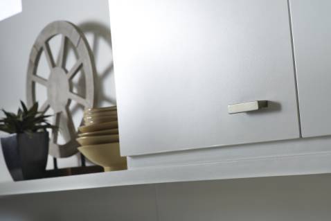 Moen YB8807BN 90 Degree Brushed Nickel Drawer Pull - Perfect for Kitchen Cabinets, Bathroom Vanities & Furniture Hardware