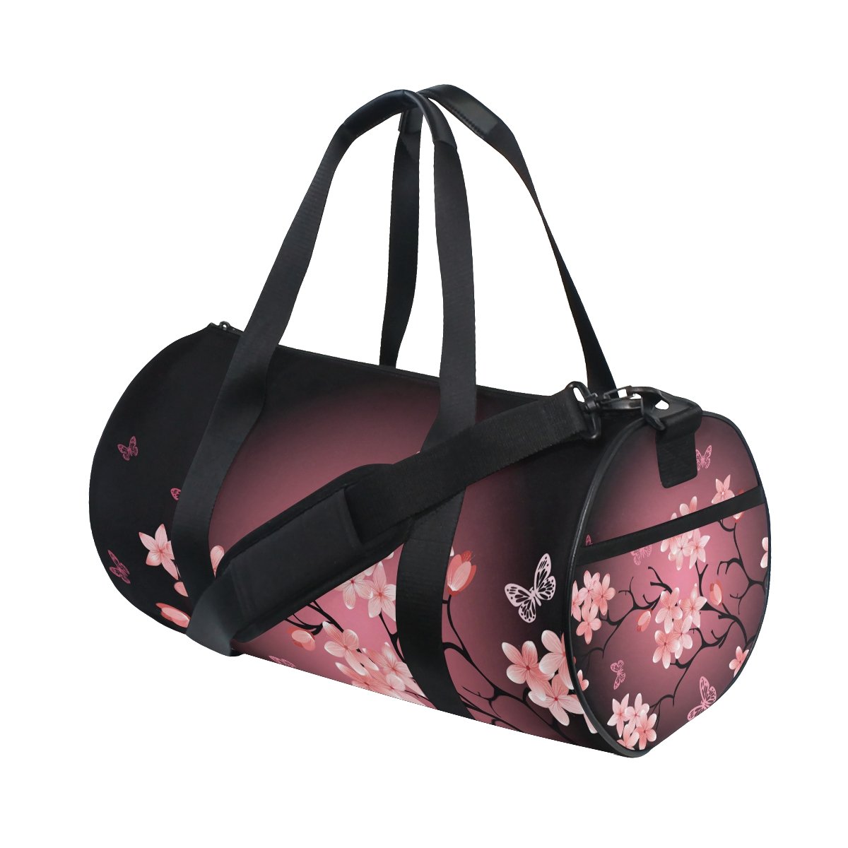 Japanese Sakura Cherry Blossom Travel Duffel Shoulder Bag - Lightweight Sports Gym Fitness Bag for Women & Men - Perfect for Workout, Yoga, Travel & Weekend Getaways
