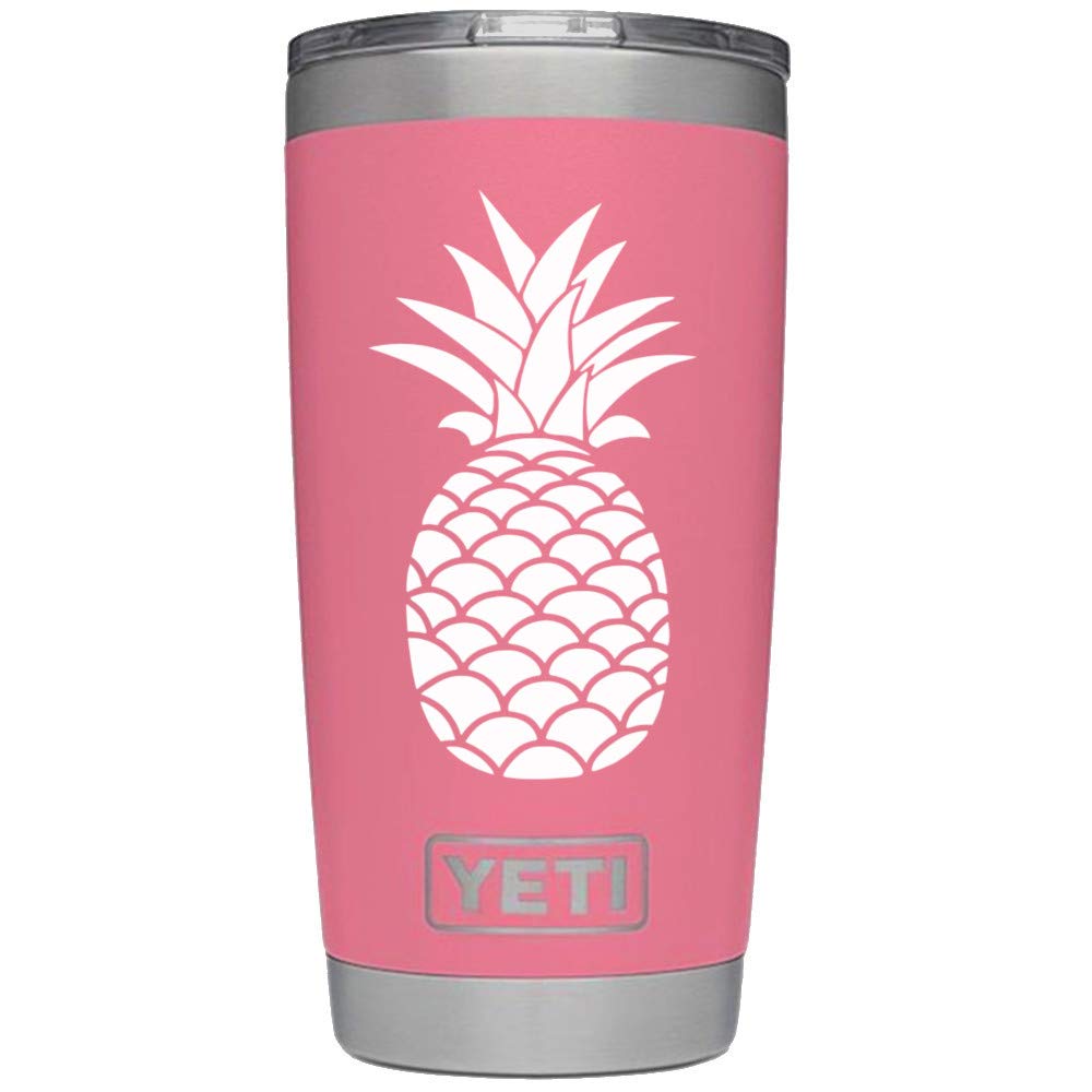 White Pineapple Decal - Versatile Sticker for Car Windows, Phones, Tablets, Laptops - Ideal for Home, Office, and Outdoor Decor