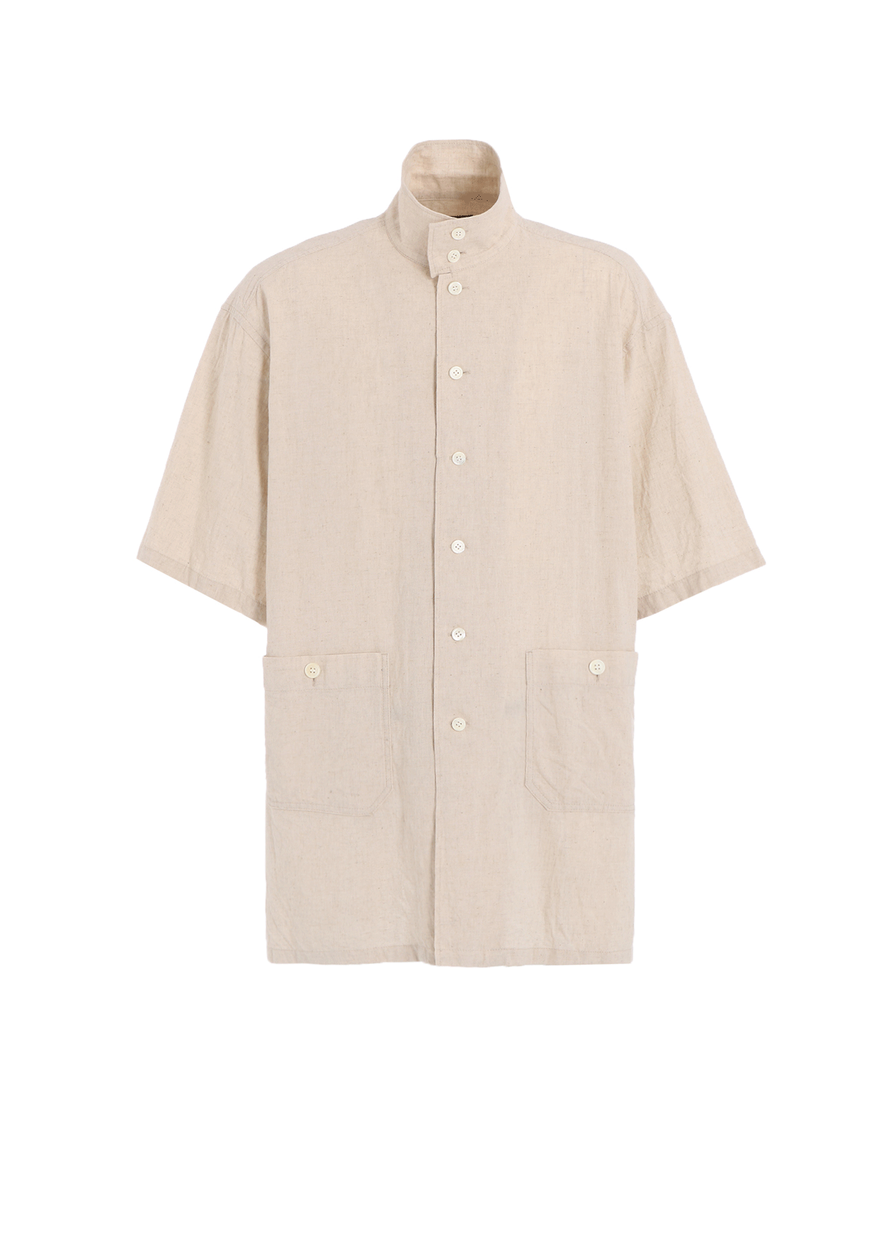 Premium Cotton Linen Poplin Oversized Stand Collar Shirt for Men & Women - Comfortable Casual Wear for Office, Travel, and Everyday Outfits