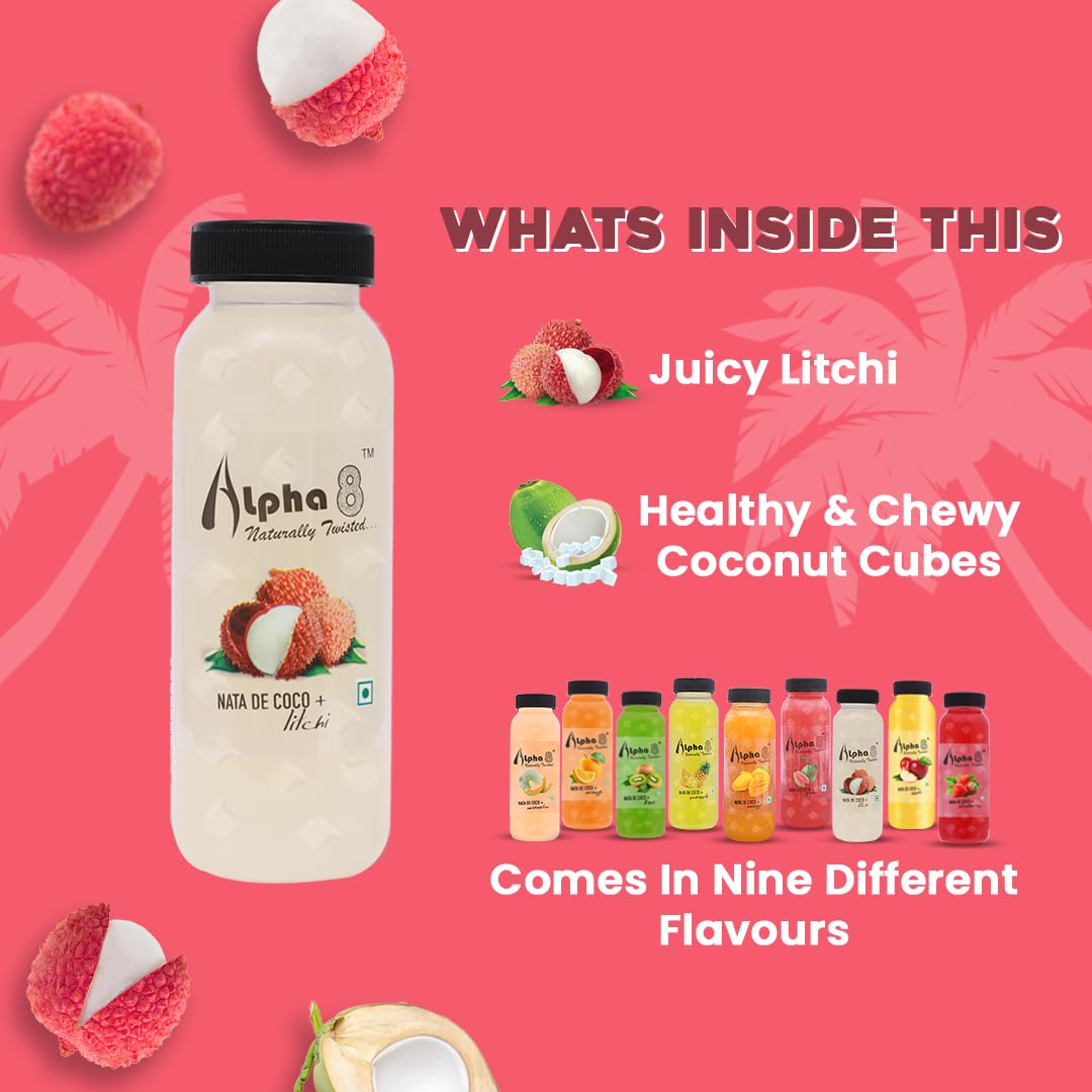 ALPHA 8 Natural Energizer & Immunity Booster Juice - High Fiber, Real Fruit Flavor, Healthy Drink Combo Pack (12 Bottles) - Perfect for Daily Energy Boost & Immune Support