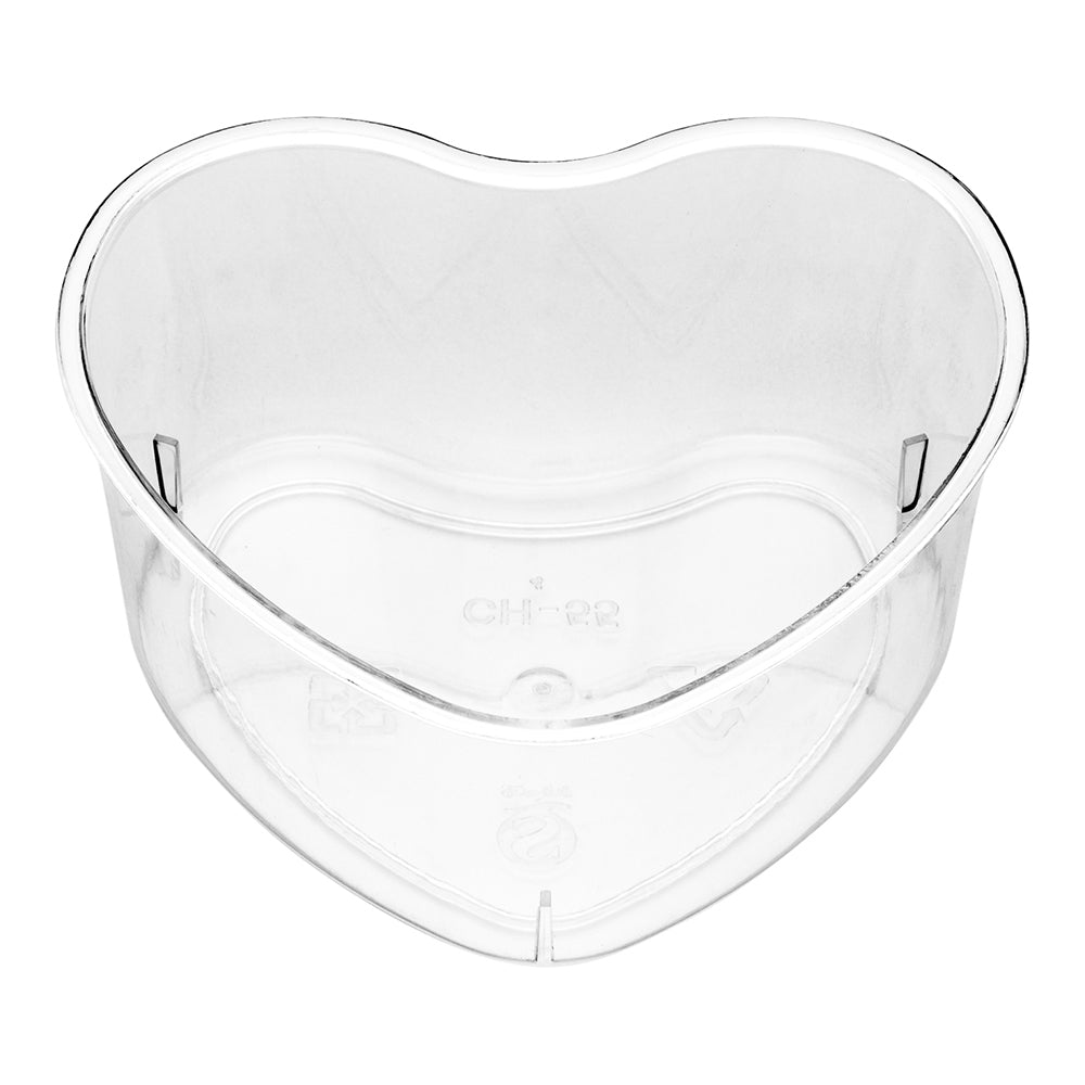5 oz Clear Plastic Mini Heart Cups - 3.25