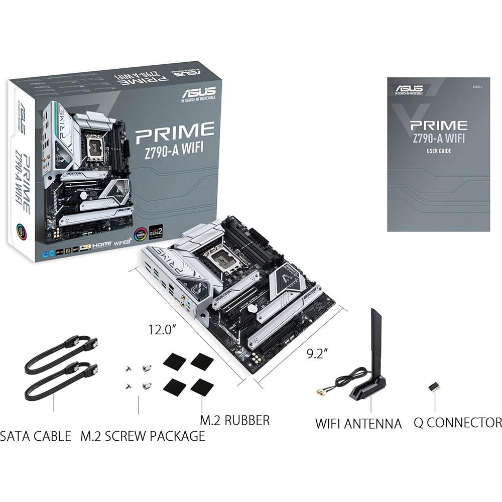 ASUS Prime Z790-A WiFi 6E ATX Gaming Motherboard - LGA 1700 Socket, DDR5, PCIe 5.0, AI Overclocking - Perfect for High-Performance PC Builds & eSports Gaming