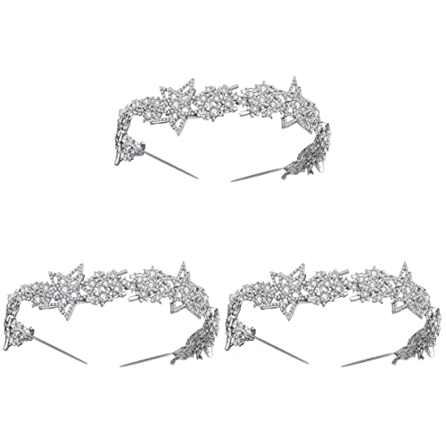 FRCOLOR 3-Piece Bridal Tiara Set - Elegant Rhinestone Crown Headpiece for Bride, Wedding, Pageant & Photo Shoot Accessories | Perfect for Bridal Shower, Bachelorette Party & Princess Costume