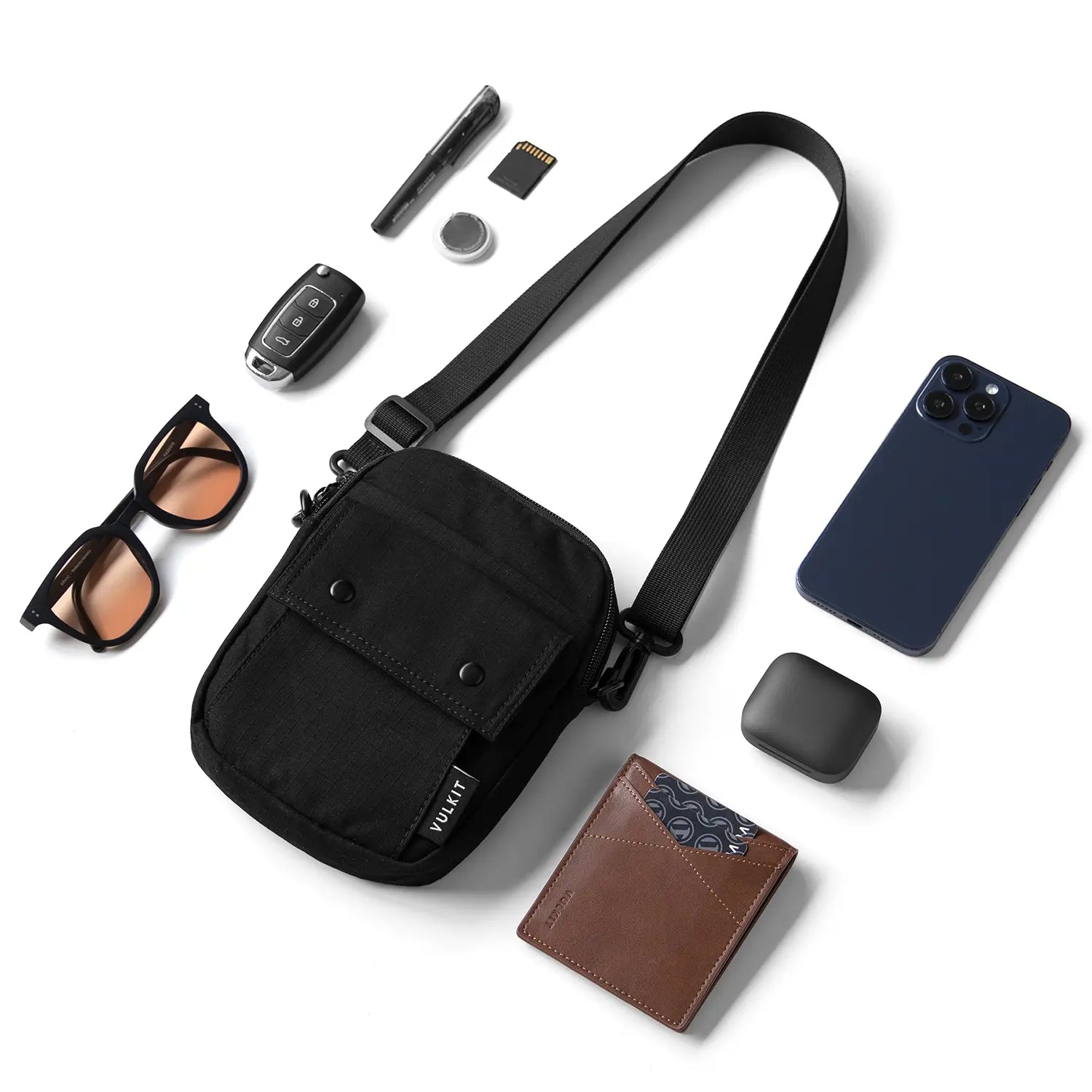 Anti-Theft RFID Blocking Phone Bag - Mini Messenger Purse with Adjustable Strap | Secure Travel & Commuting Essentials for Women & Men