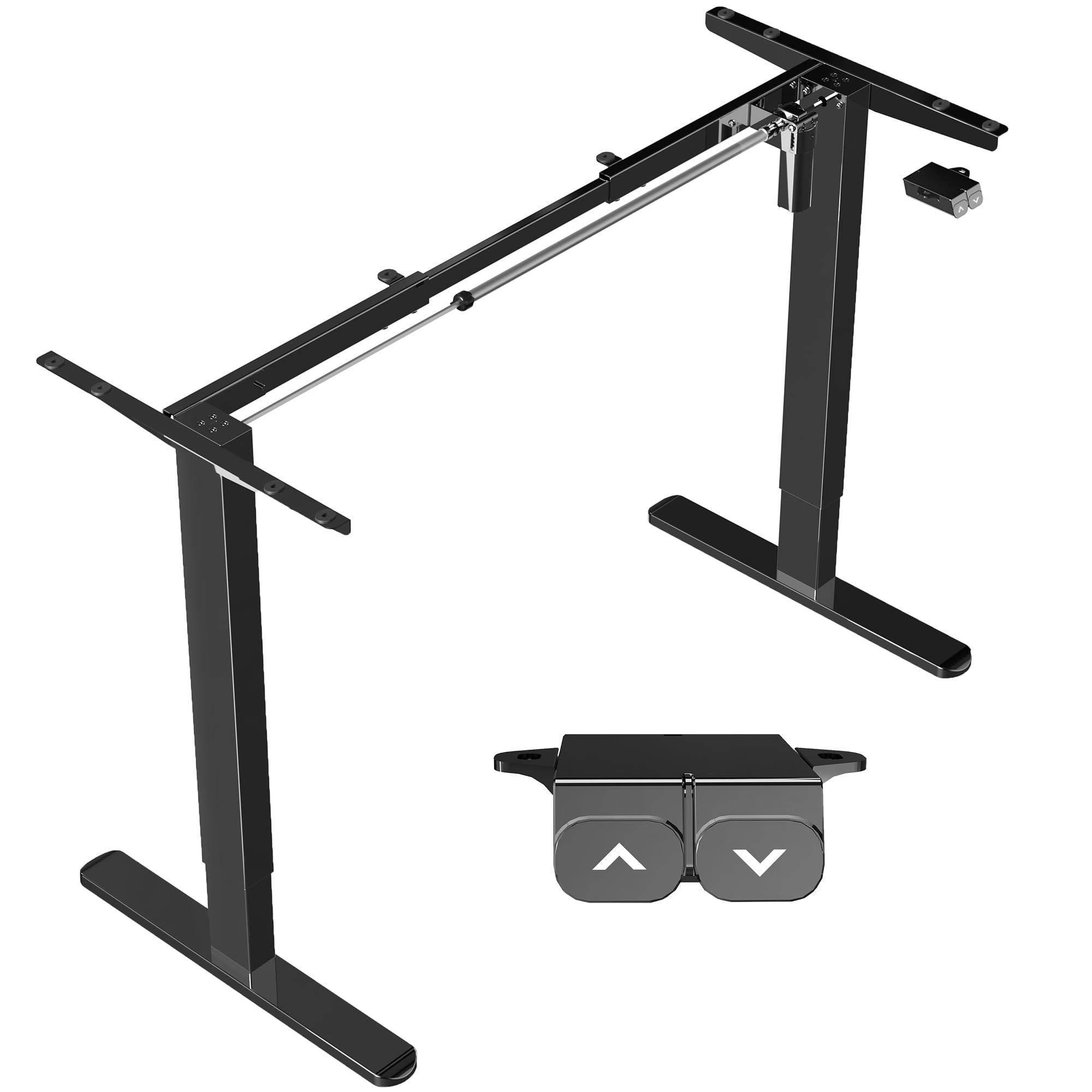 VIVO Electric Standing Desk Frame - Single Motor Adjustable Height Workstation, Ergonomic Base with Simple Controller, Black (DESK-V100EB) - Perfect for Home Office, Gaming & Workspace Setup