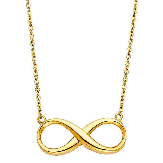 Elegant 14K Gold Infinity Necklace for Women - Model NK0211 - Perfect for Valentine's Day, Anniversary & Everyday Wear