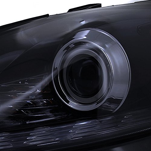 Glossy Black LED DRL with Signal Strip Projector Headlights - Compatible with Lexus IS250 2006-2013 - High Performance Replacement Headlights for Night Driving & Enhanced Visibility