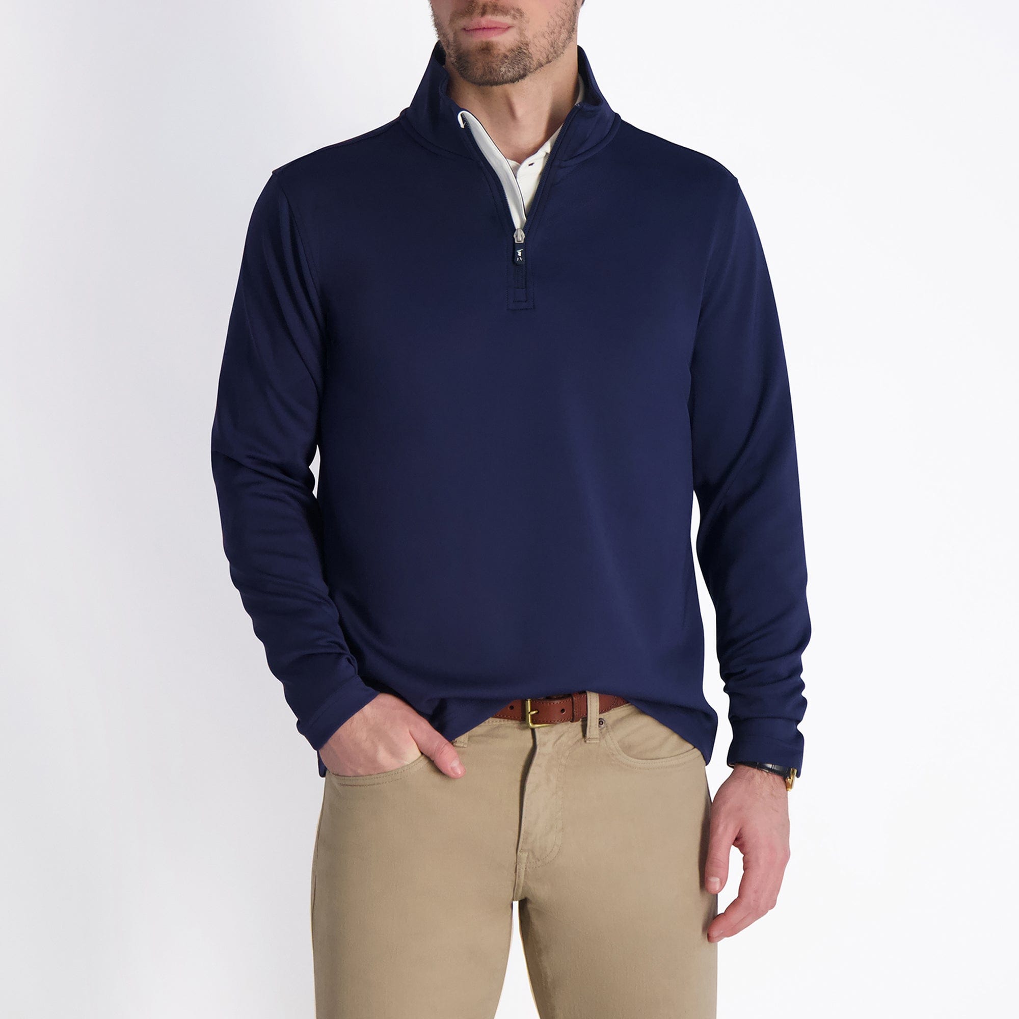 COUGHLIN Men's Quarter Zip Pullover Sweater - Lightweight & Comfortable for Casual Wear, Office, and Outdoor Activities