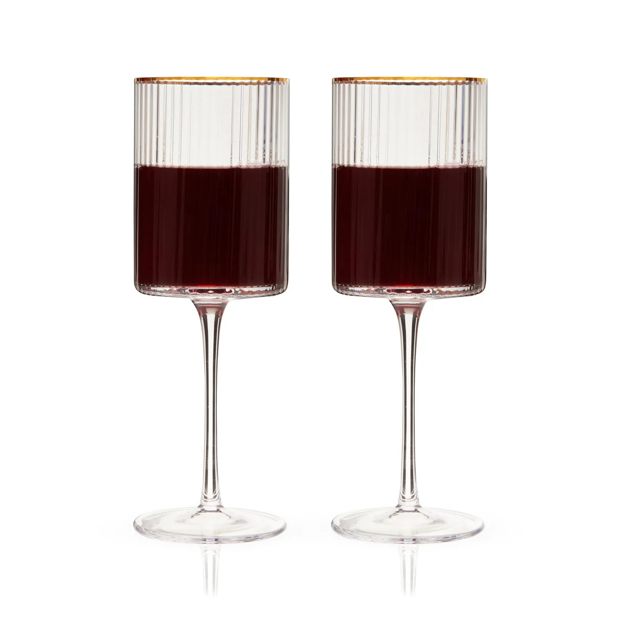 Premium Meridian Wine Glasses Set of 2 - Elegant Crystal Stemware for Red & White Wine - Perfect for Dinner Parties, Romantic Dates & Home Entertaining