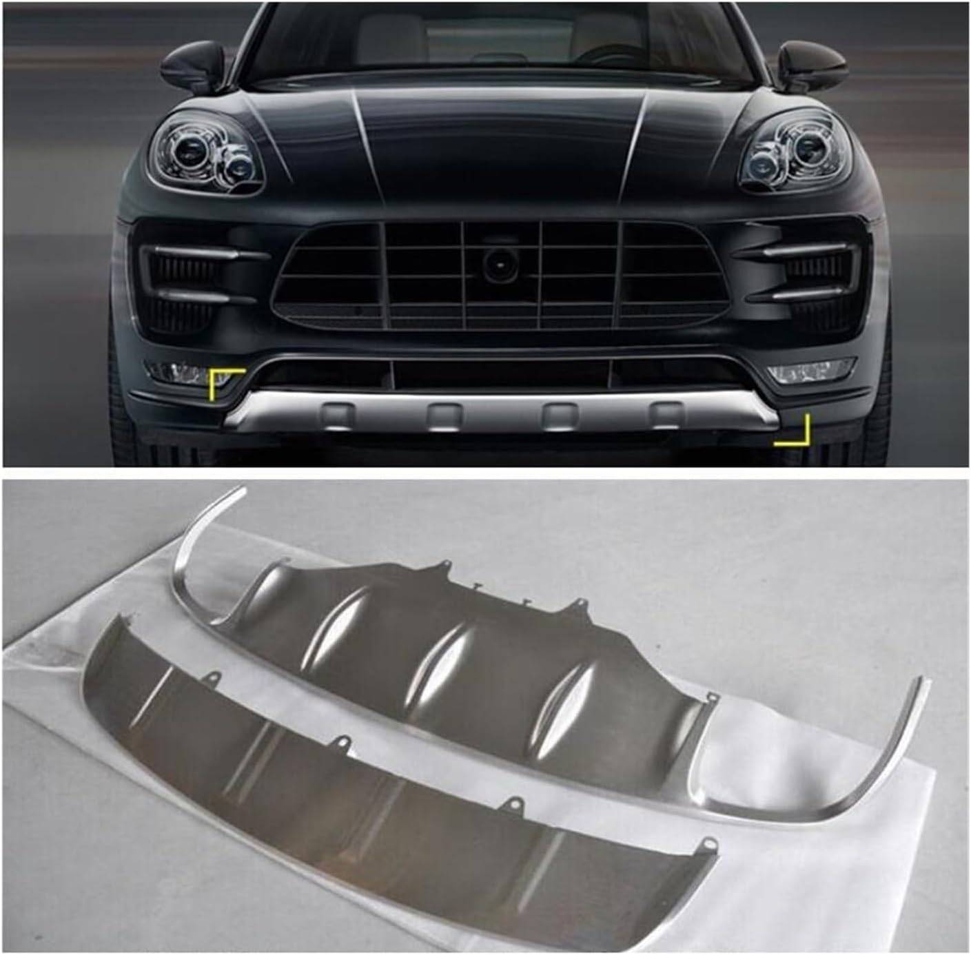 2014-2017 Porsche Macan Front & Rear Bumper Protector Set - 2PC Bumper Guard & Diffuser Skid Plate for Enhanced Protection - Perfect for Off-Roading & Daily Driving