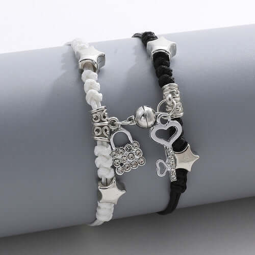 Magnetic Heartbeat Matching Bracelet SL0091 - Couple's Love Bracelet with Heartbeat Sync Technology for Romantic Gifts & Anniversaries | Perfect for Date Nights & Long Distance Relationships