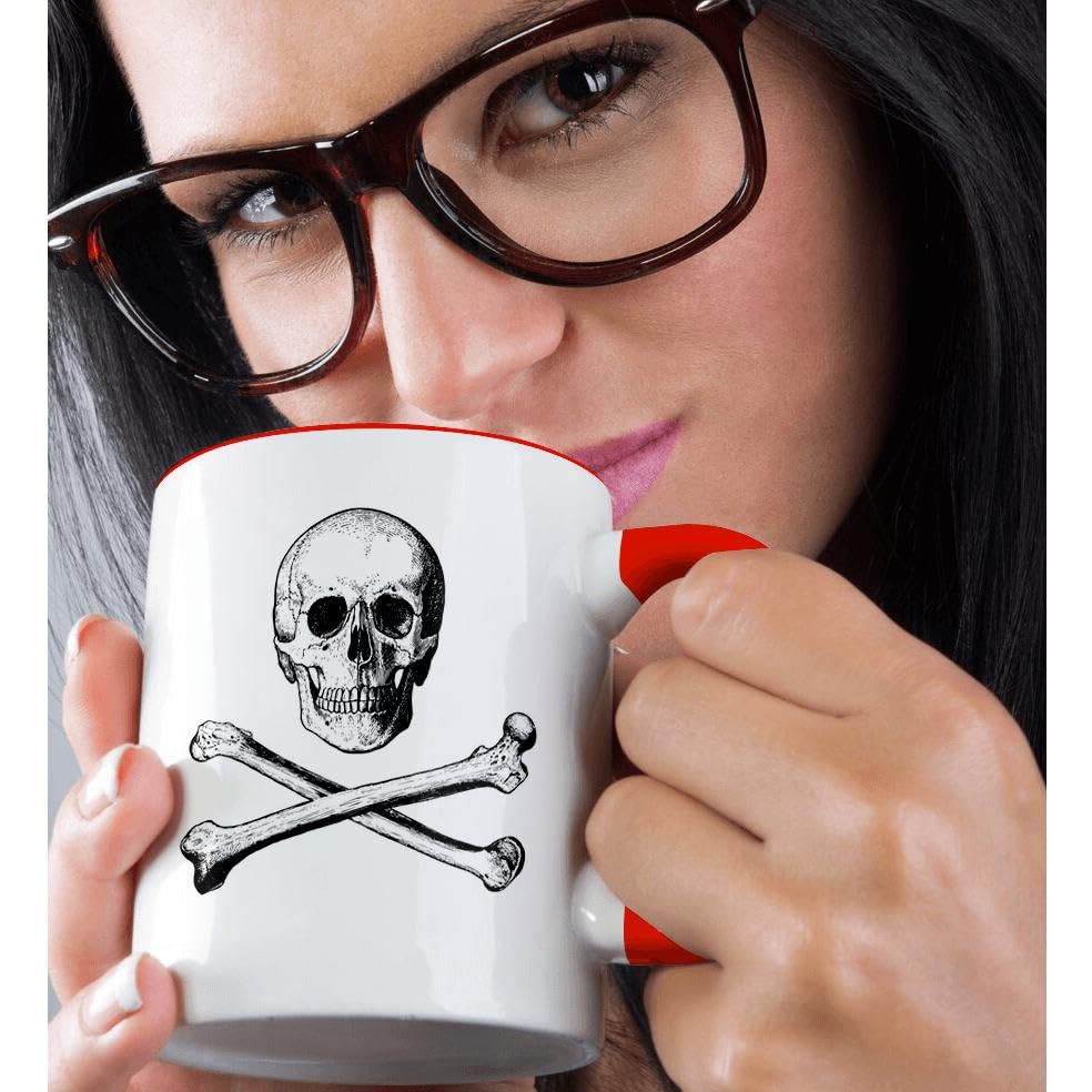 3D Rose 11oz Coffee Mug with Skull and Crossbones Design - Xander Movie Quotes - Funny Gift for Coffee Lovers - Perfect for Home, Office, and Gag Gifts