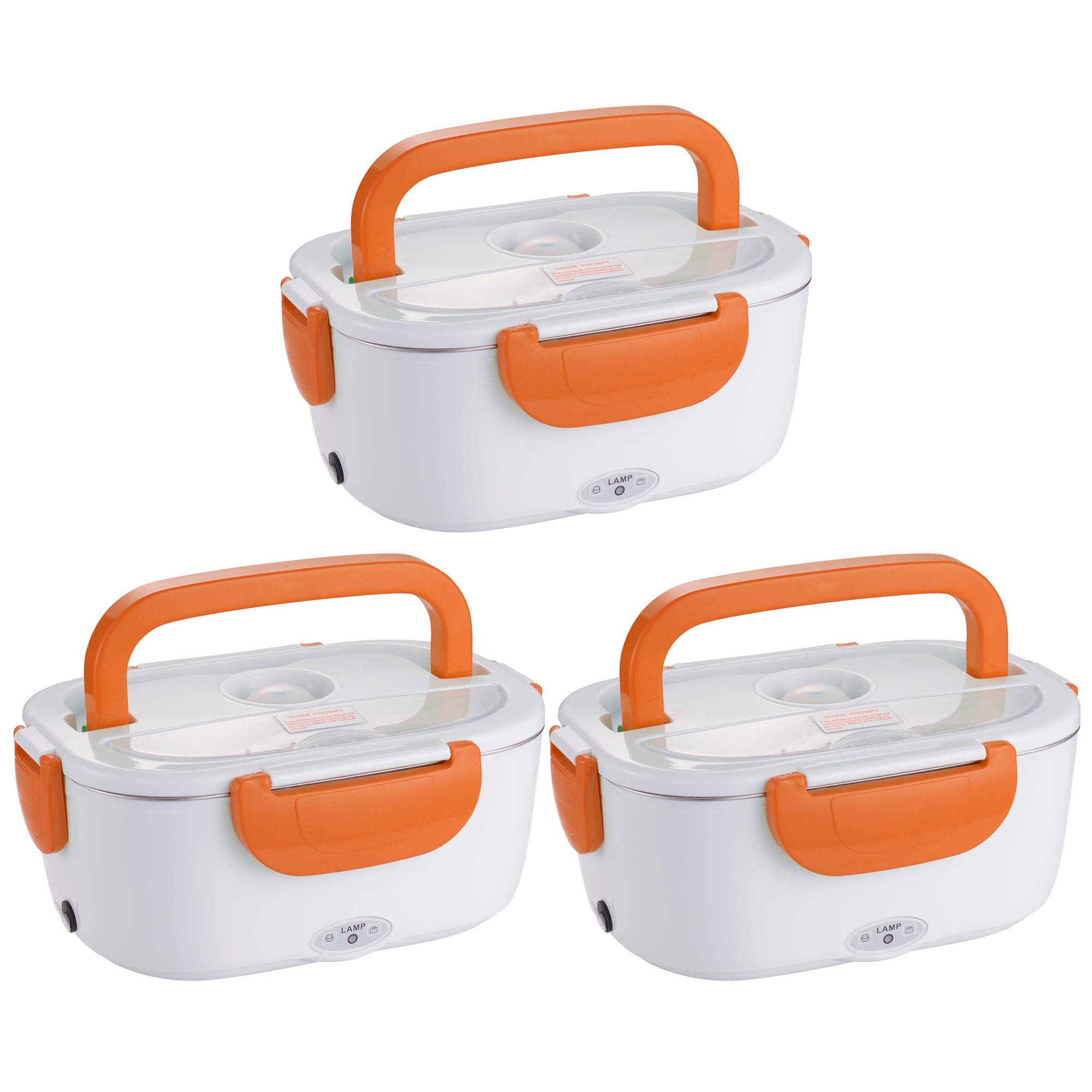 Yescom 1.5L Electric Lunch Box Food Warmer - Portable Heater for Car, Office & Travel - BPA-Free Meal Container with 3 Storage Compartments - Perfect for Hot Meals On The Go, Commuting & Workplace Lunch