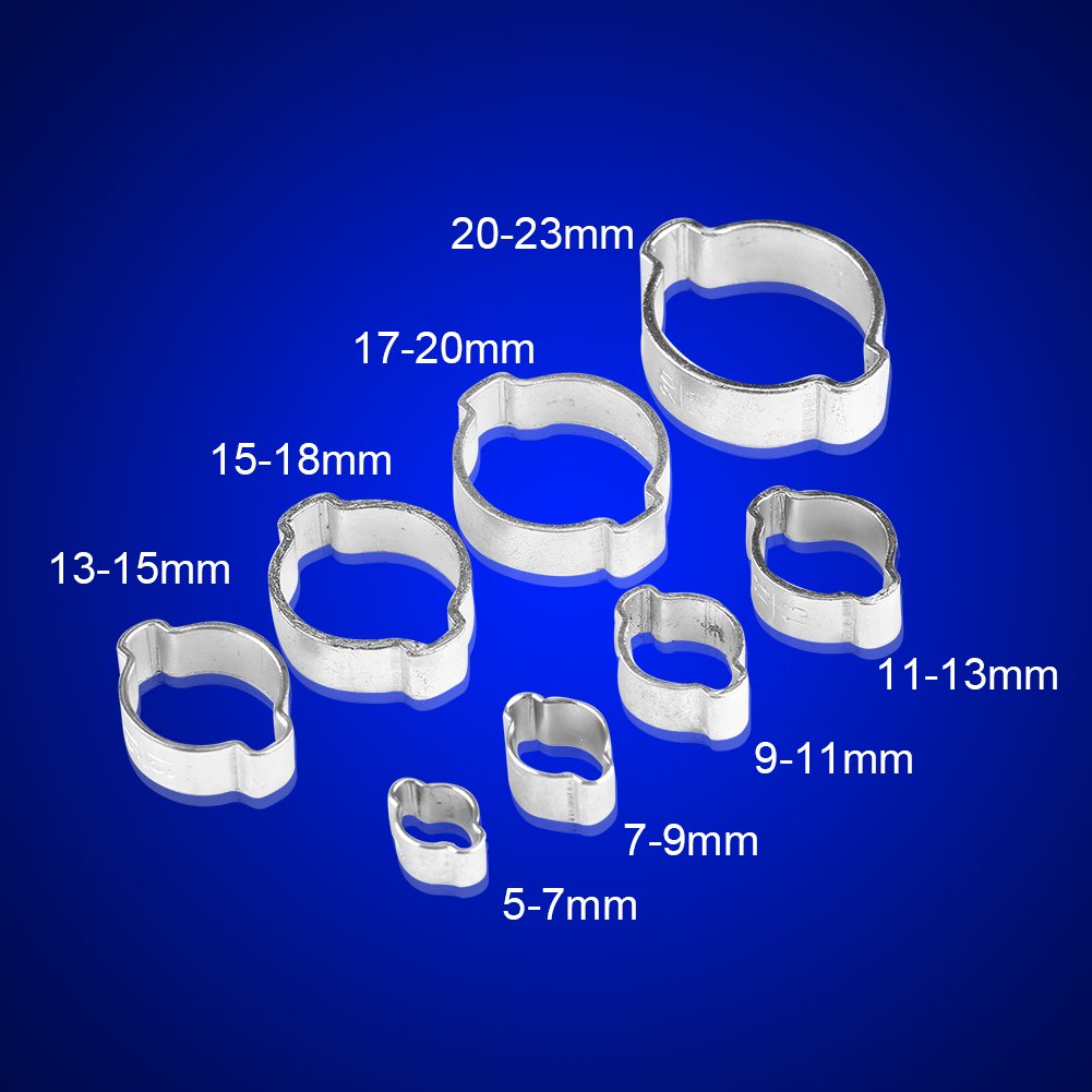 10Pcs Zinc Plated Hose Clamps 5-23mm for Plumbing & Auto Repair