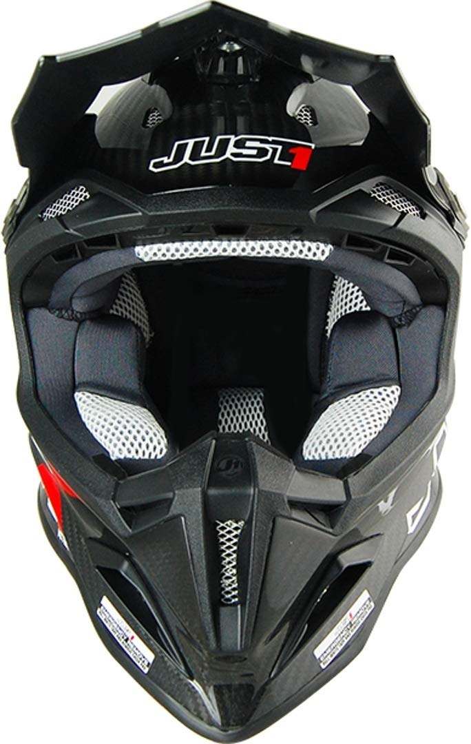 Just1 Racing J12 Unit 3K Full Carbon Fiber MX Off-Road Motocross Motorcycle Helmet - Lightweight & Durable for Motocross, Enduro & Dirt Bike Racing - Extreme Protection for Off-Road Adventures