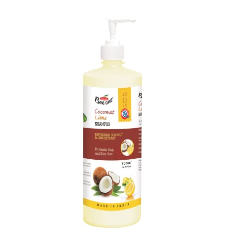 BEE ONE Coconut Lime Shampoo for Women & Men - 1000ml Sulfate-Free Hair Cleanser with Natural Oils - Hydrating & Volumizing for Dry, Damaged Hair - Perfect for Daily Use & Salon-Quality Results at Home