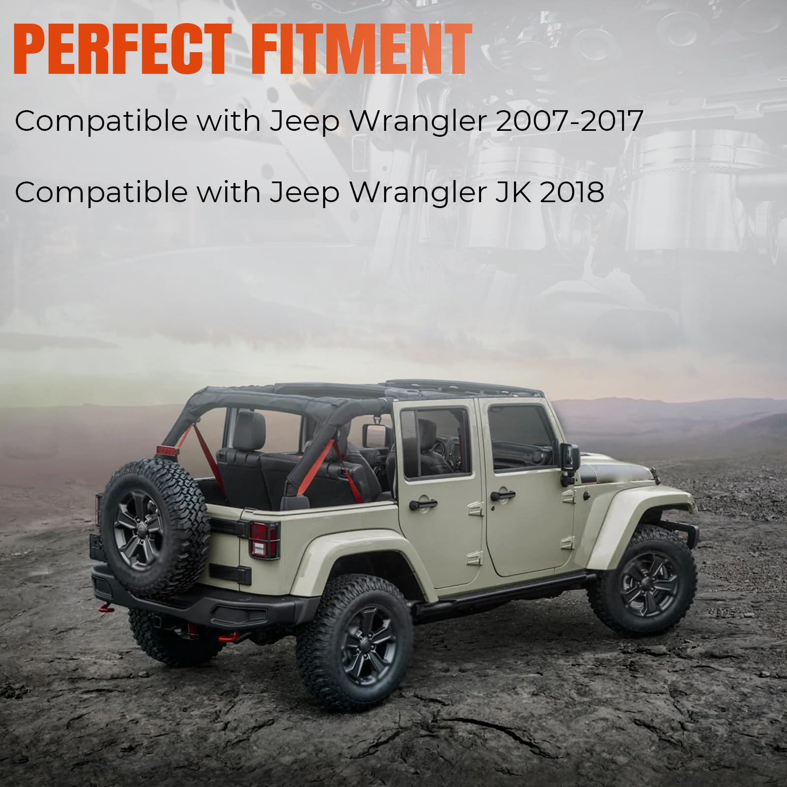 BHB Rear Tailgate Door Latch with Power Locks - Compatible with Jeep Wrangler JK 2007-2018 (3.6L & 3.8L) - Replacement for 4589584AG, 4589584AF, 4589584AD - Perfect for Off-Roading & Daily Driving