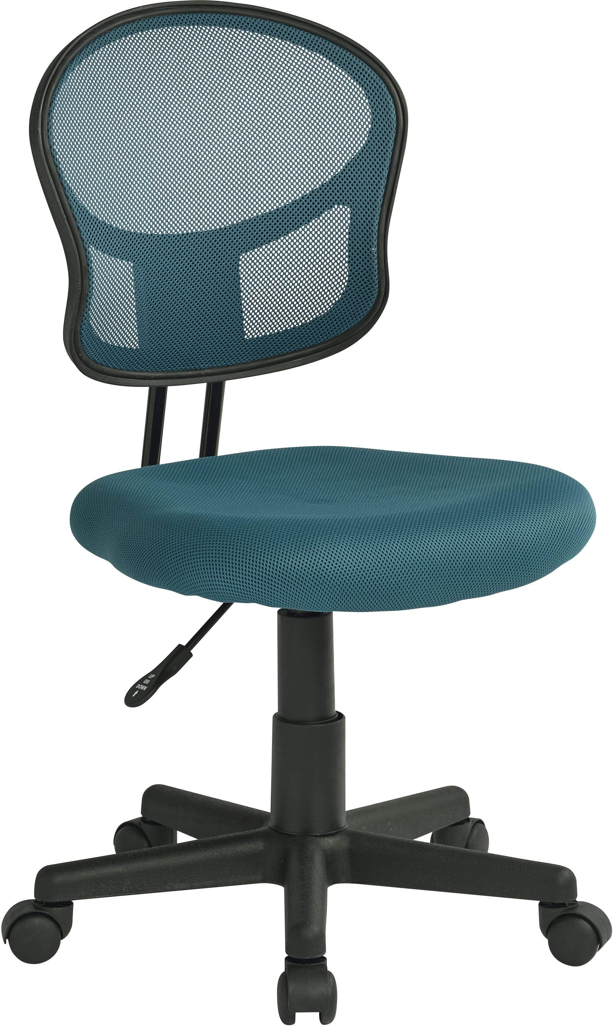 OSP Designs Ergonomic Pneumatic Mesh Task Chair - Adjustable Height, Lumbar Support, Fun Colors [EM39800] - Perfect for Home Office, Gaming & Workspaces