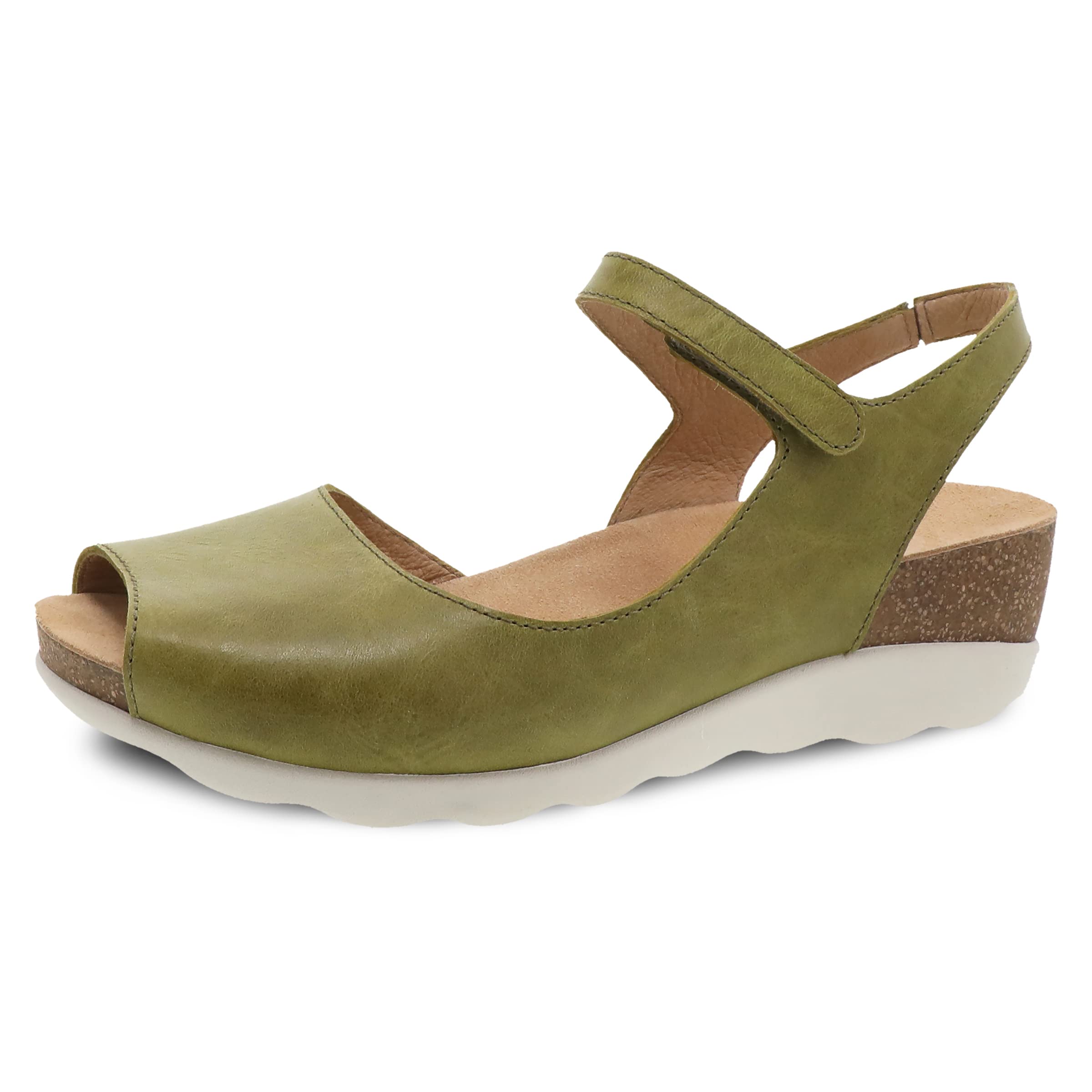 Dansko Women's Marcy Cork Wedge Sandal - Comfortable Summer Casual Shoes for Walking, Beach & Outdoor Activities