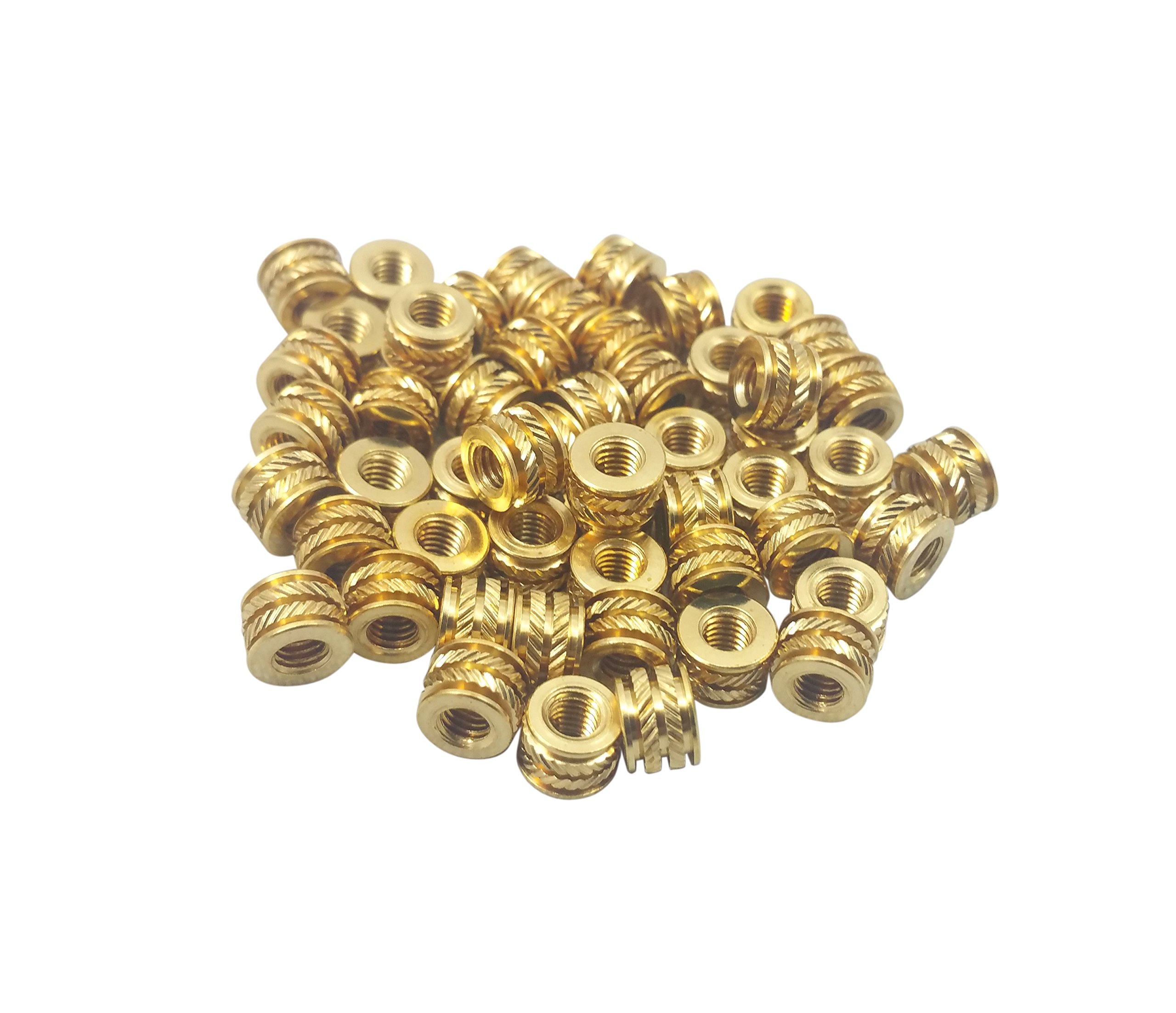 M4-0.7 Threaded Heat Set Inserts for 3D Printing - Pack of 100 | Brass Inserts for Plastic Parts | Perfect for DIY Projects, RC Models & Prototyping