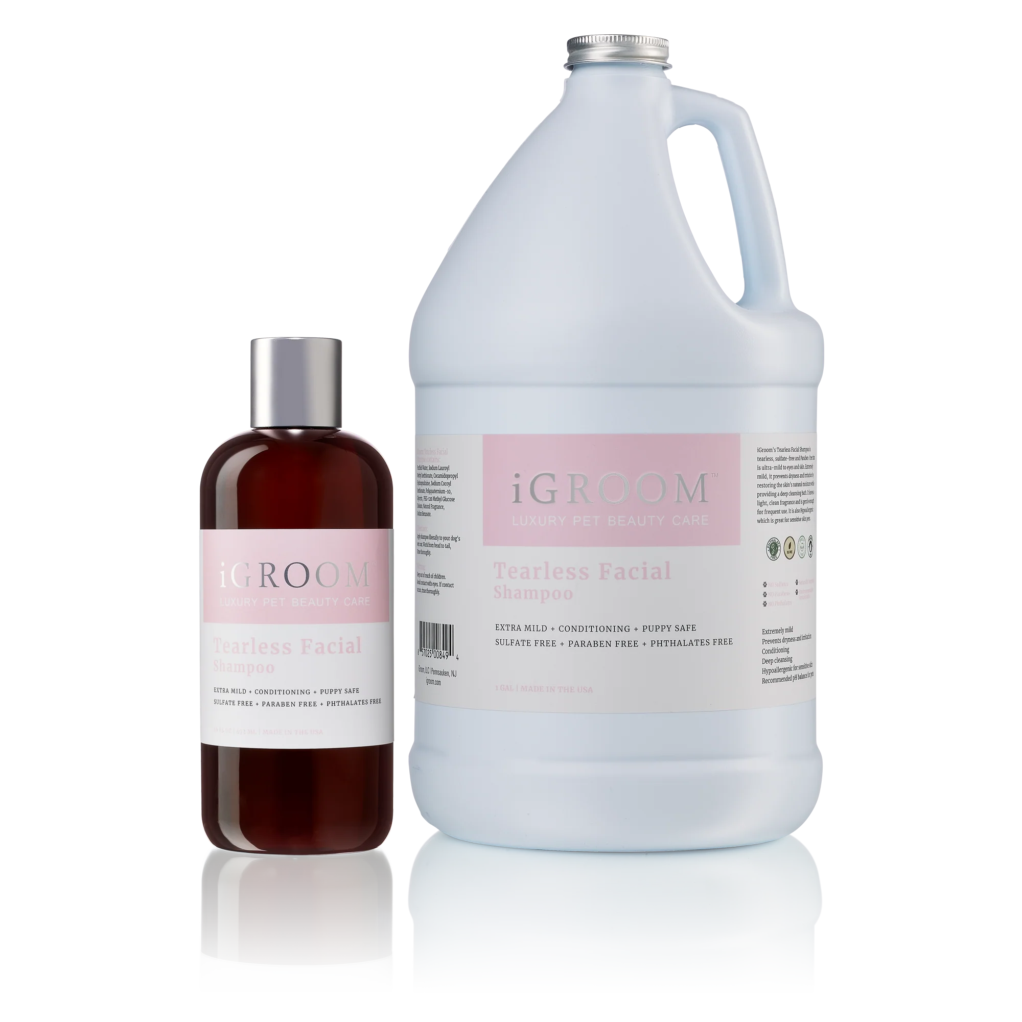 iGROOM Tearless Facial Shampoo for Dogs - Gentle Cleansing & Soothing Formula (8oz & 16oz) - Perfect for Daily Face Cleaning & Tear Stain Prevention