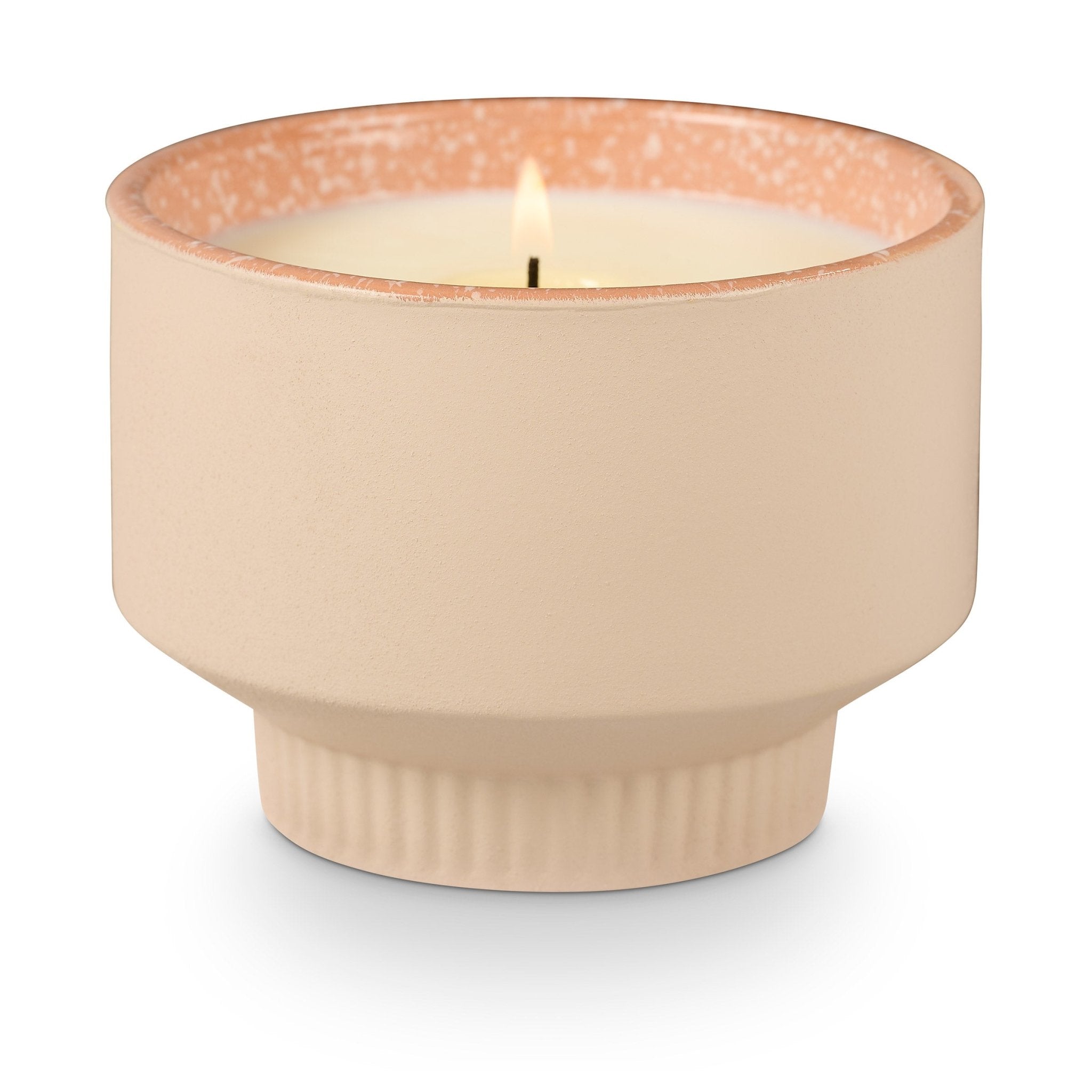 Natural Pampers Grass & Fig Scented Ceramic Candle - Handmade Home Decor for Relaxation, Wedding Centerpiece, Spa Ambiance, and Cozy Living Room Atmosphere