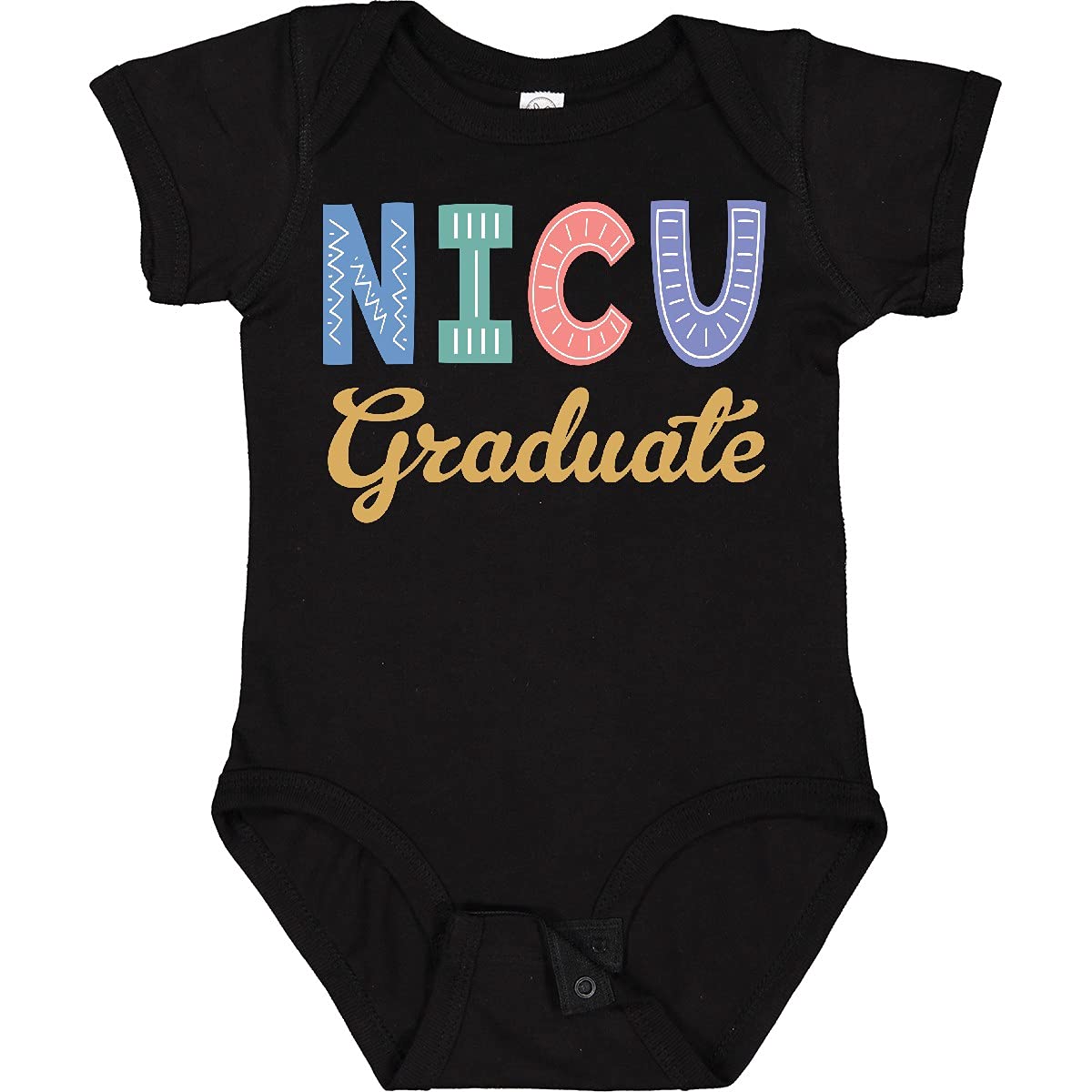 Inktastic NICU Graduate Baby Clothes - Soft Cotton Baby Bodysuit for Newborns & Preemies | Perfect for Hospital Photos, First Outfits & Special Milestones