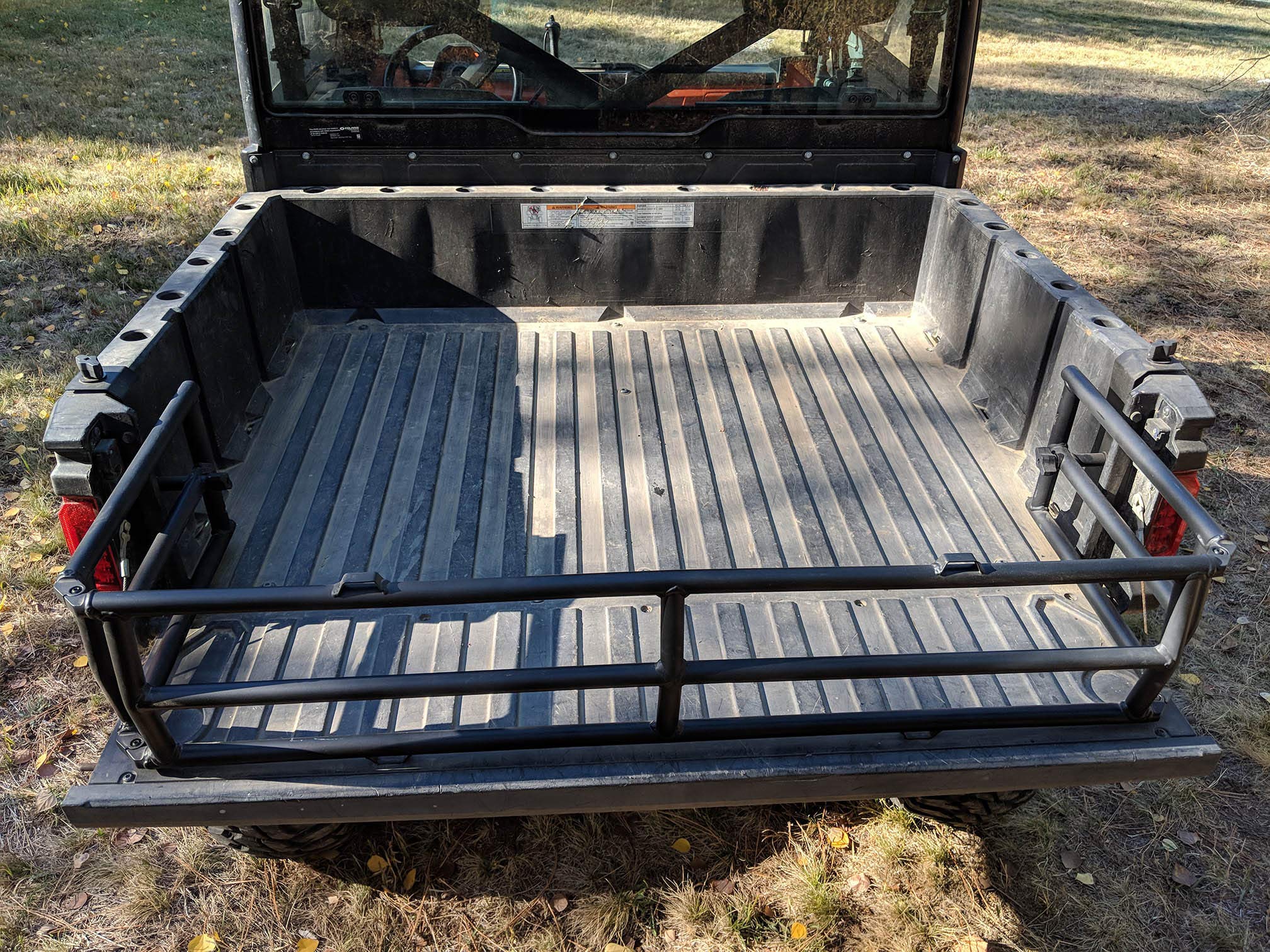 Polaris Ranger XP 900/XP 1000 Cruiser Bed Extender & Tailgate Extension - Heavy Duty Black Powder Coated Rear Rack with 2 Twist Lock Anchors - Perfect for Hauling ATV, Hunting Gear & Farm Equipment