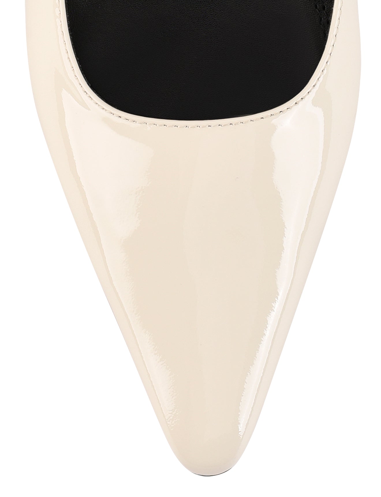 Alana Slingback Flats - Women's Comfortable Patent Leather Ballet Shoes in Chalk White | Perfect for Work, Weddings & Casual Outfits