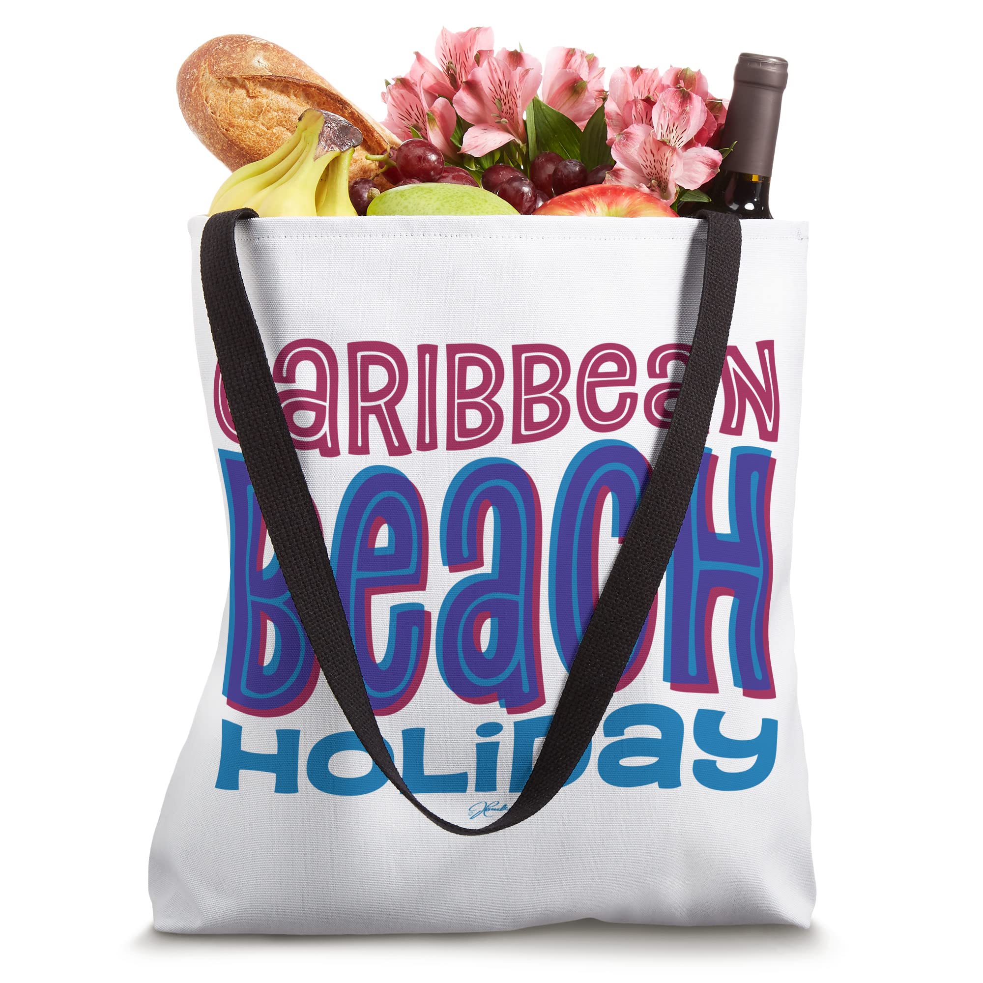 JCombs: Stylish Caribbean Beach Holiday Tote Bag - Waterproof & Spacious for Travel, Shopping, and Summer Outings