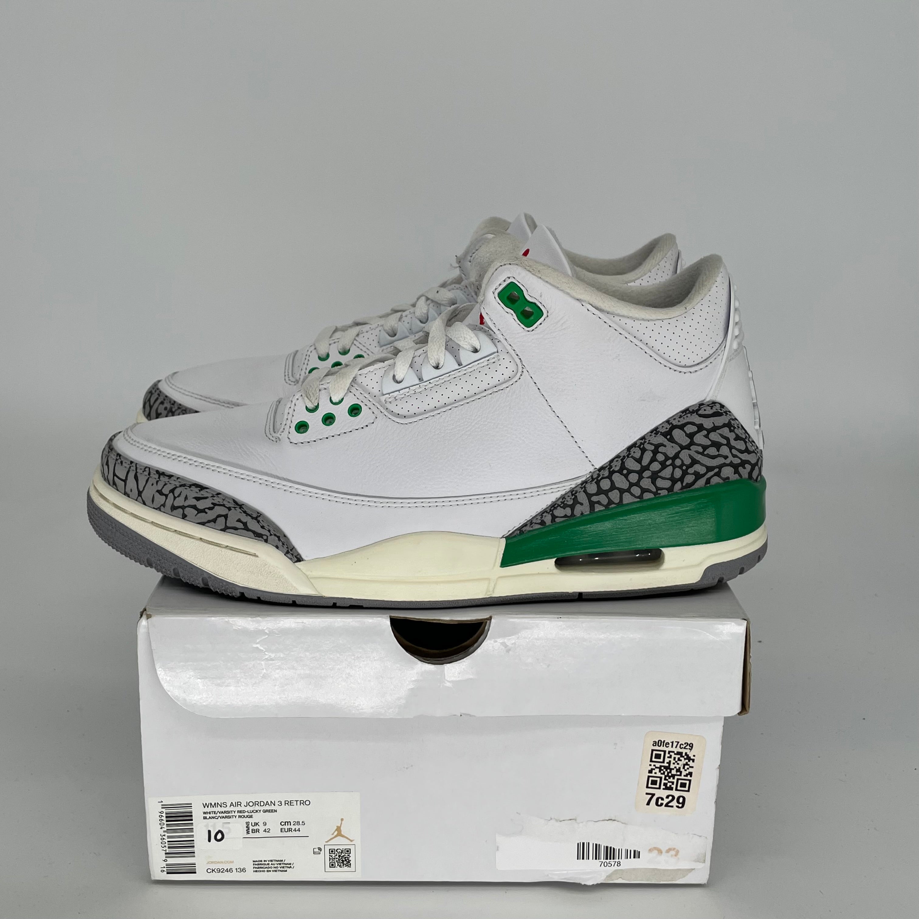 AIR JORDAN 3 Lucky Green Women's Basketball Shoes Size 10/11.5W - Style CK9246-136 | Retro Sneakers for Running, Gym & Streetwear Fashion