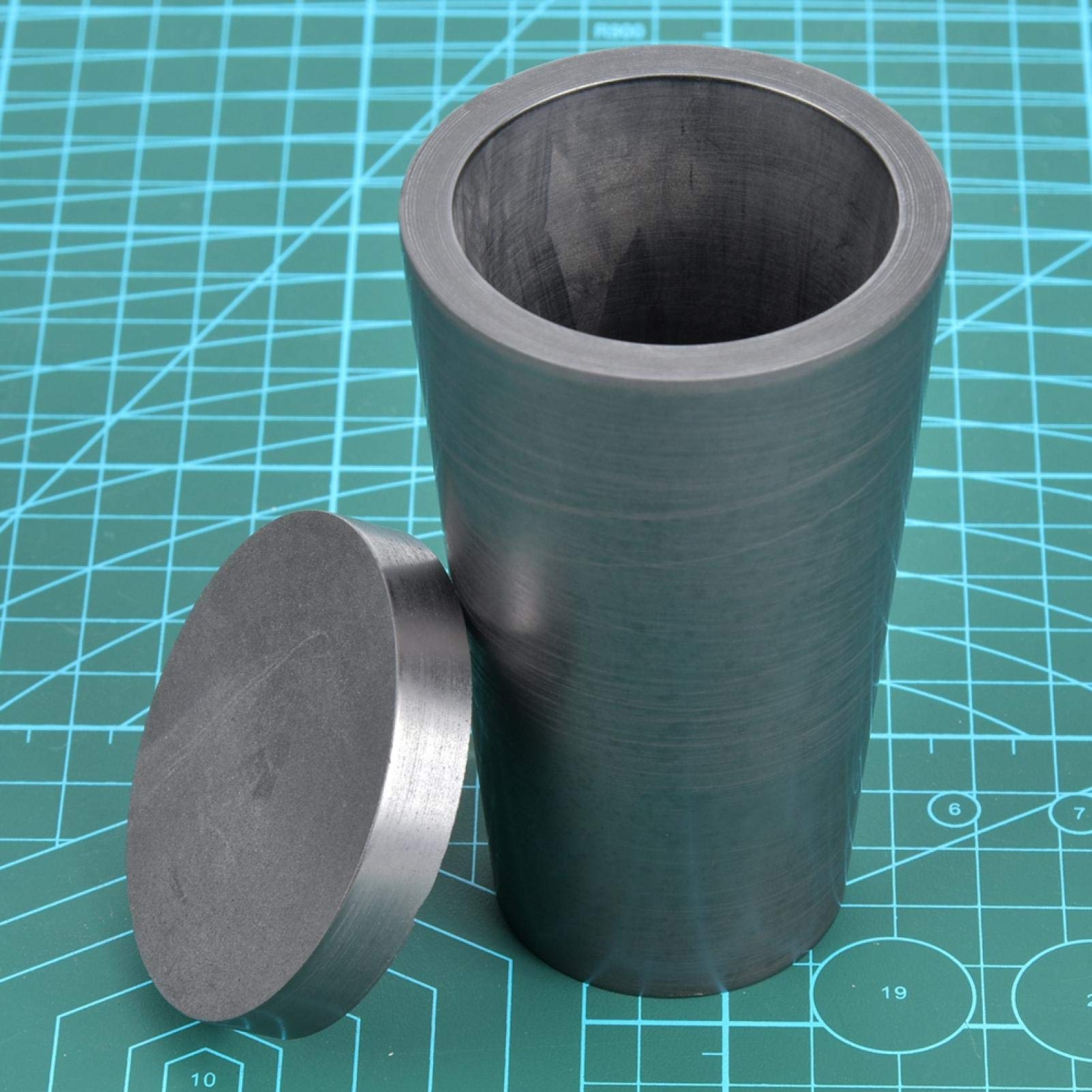 Premium Graphite Crucible for Melting Gold, Silver, Copper, Brass & Aluminum - 60x105mm with Lid - High-Temperature Resistant for Jewelry Making, Metal Casting & DIY Projects
