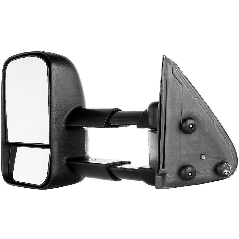 Left Right Manual Telescopic Tow Mirrors Pair Set - Replacement Towing Mirrors for 1999-2007 Chevy Silverado & GMC Sierra Pickup Trucks (07 Classic) - Manual Adjustment, Non-Heated, No Turn Signal - Perfect for Towing Trailers, Boats & Heavy Loads
