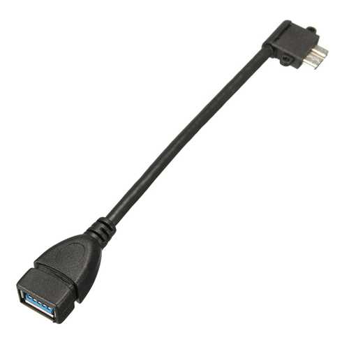 90 Degree Angled Micro USB 3.0 Male to USB 3.0 Female OTG Adapter Cable - High Speed Data Transfer for Smartphones, Tablets & Laptops - Perfect for Gaming, VR & Charging in Tight Spaces
