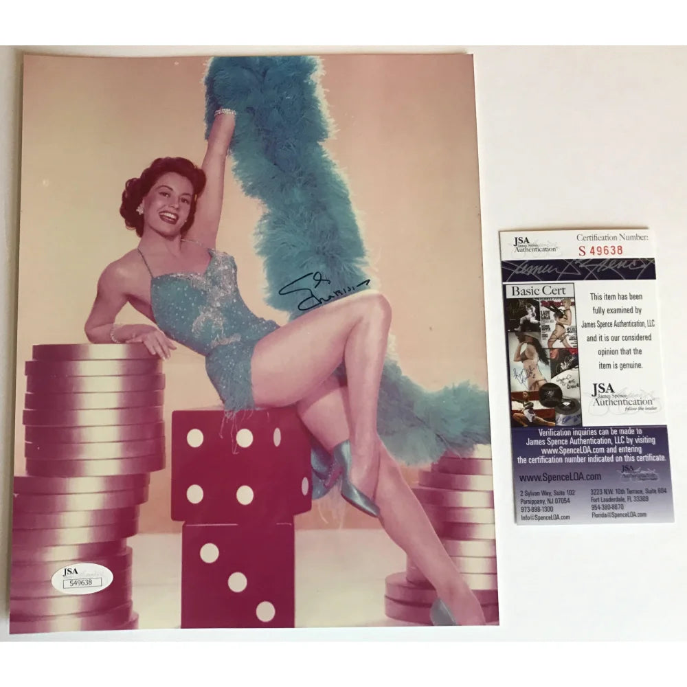 Cyd Charisse Signed 8x10 Photo with JSA COA - Authentic Autograph from Singin' in the Rain Star - Perfect for Movie Memorabilia Collectors & Classic Film Fans
