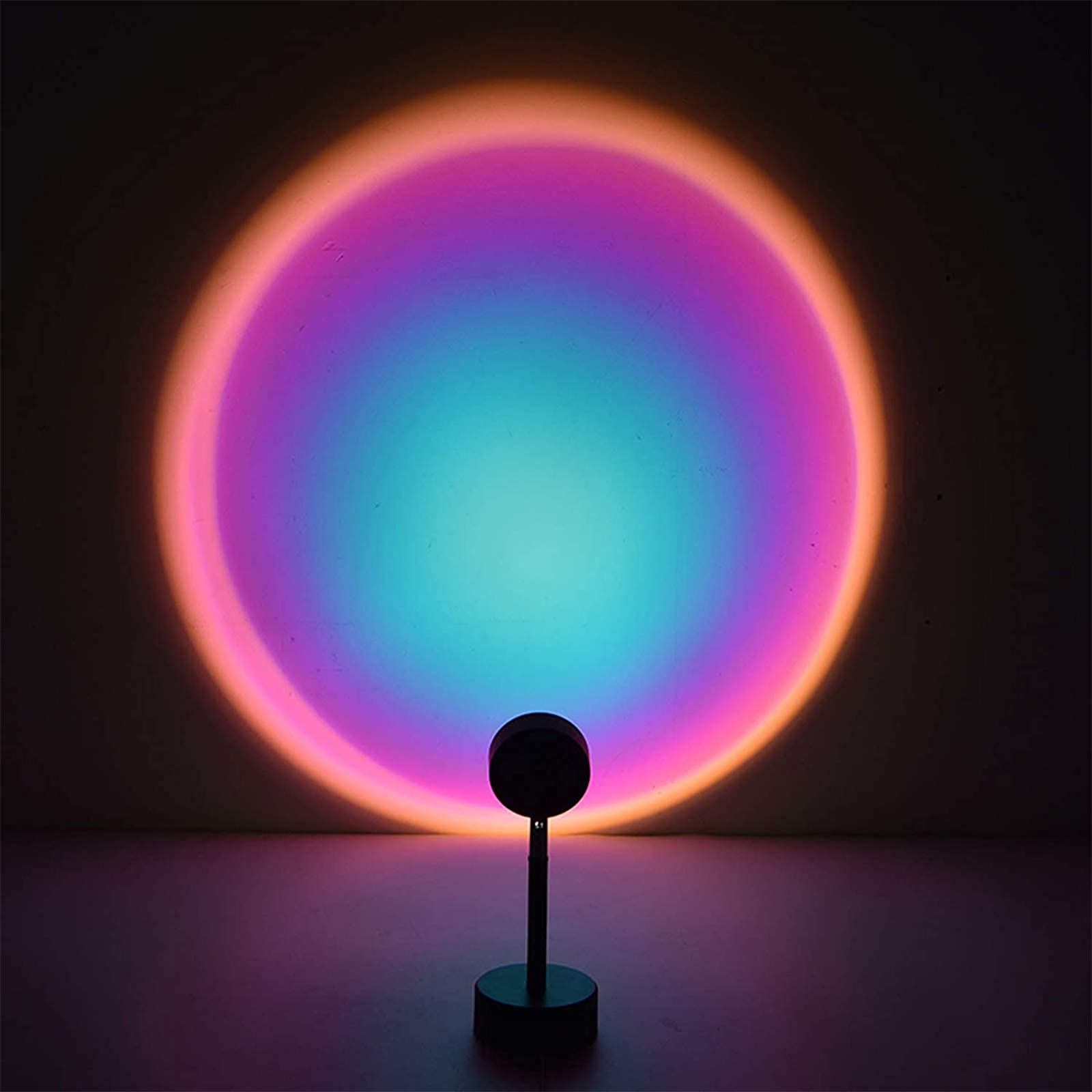Lucakuins 90° Rotating Rainbow LED Night Light Projector - Sunset & Rainbow Projection Lamp for Kids & Adults, Perfect for Bedroom, Living Room, Party Decor | Creates Romantic Ambiance for Home, Nursery & Relaxation