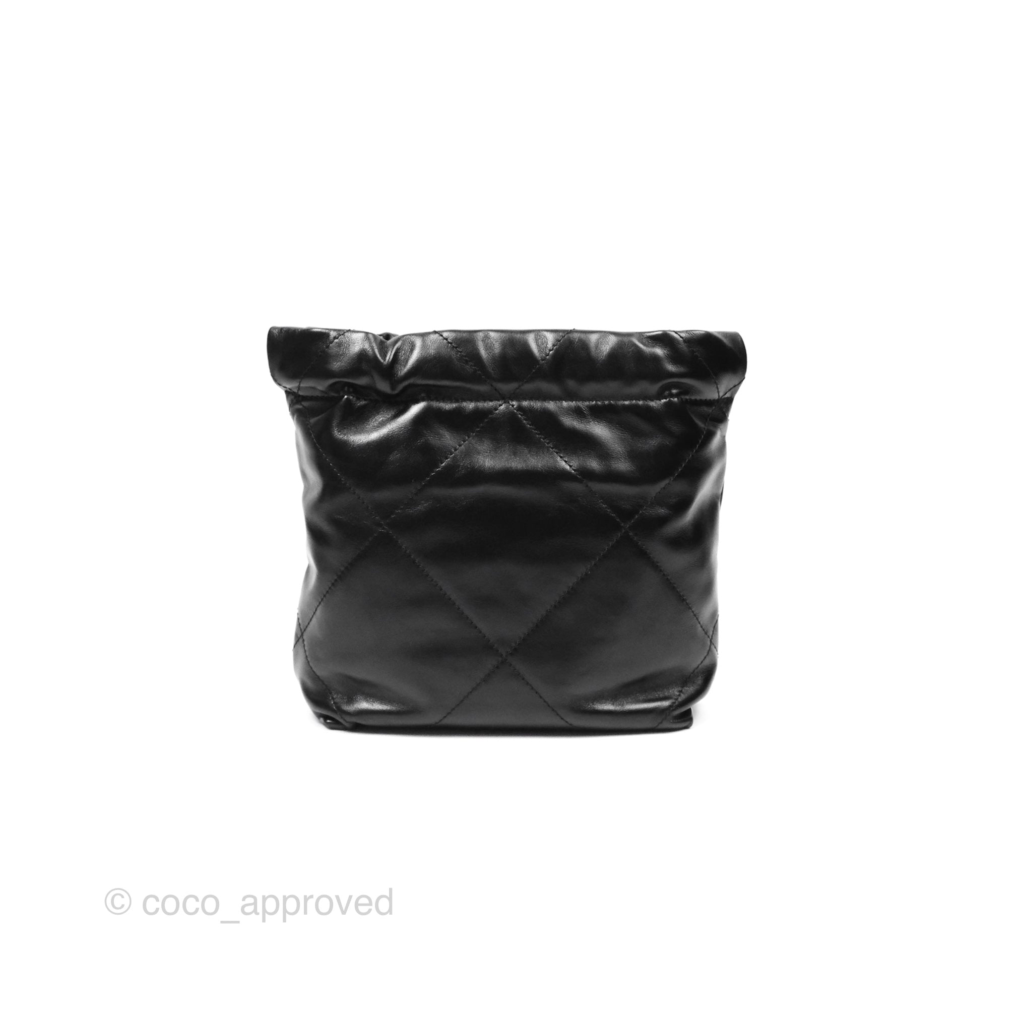 Chanel 22 Mini Bag Black Crumpled Calfskin Leather Crossbody Purse for Women | Luxury Designer Handbag for Date Night, Parties & Everyday Use