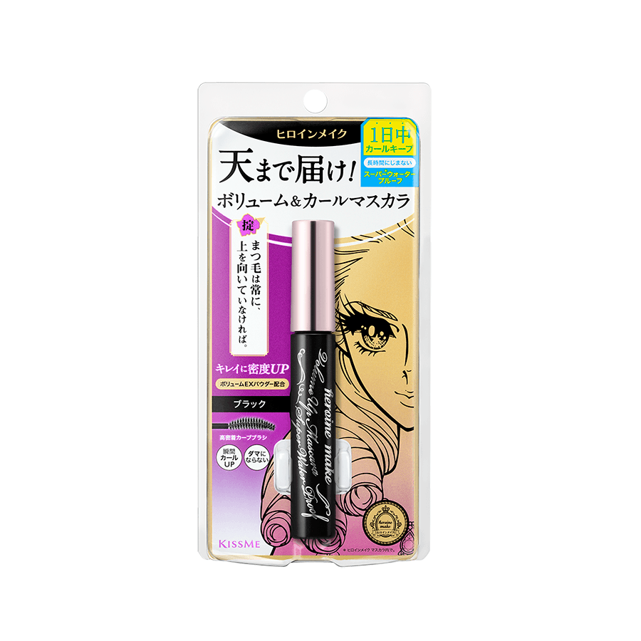 HEROINE MAKE HM Volume Up Mascara S.Wp 01 Black (6g) - Long Lasting Waterproof Mascara for Dramatic Lashes - Perfect for Everyday Wear & Special Occasions