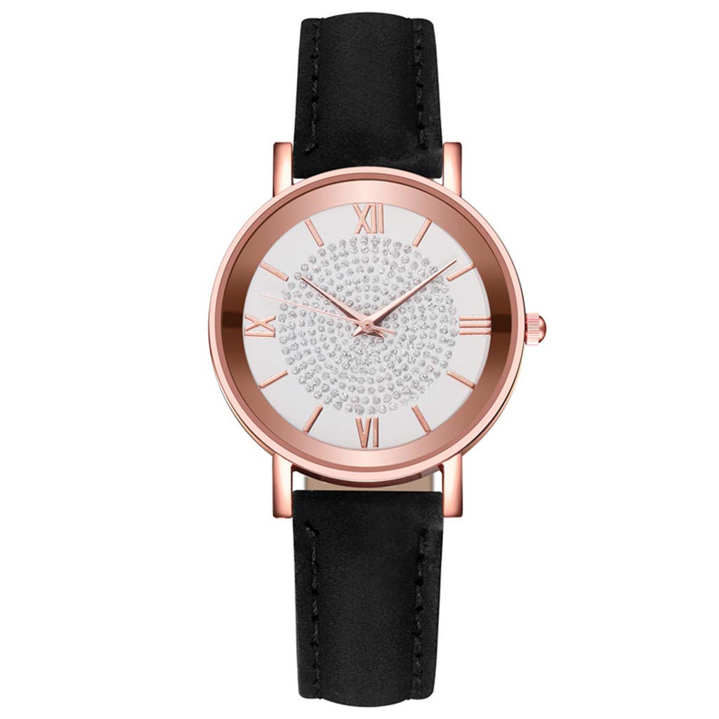 COOKI Women's Butterfly Pattern Analog Quartz Watch - Leather Strap Ladies Wristwatch for Women & Girls - Perfect for Office, Party & Everyday Wear - Model A296