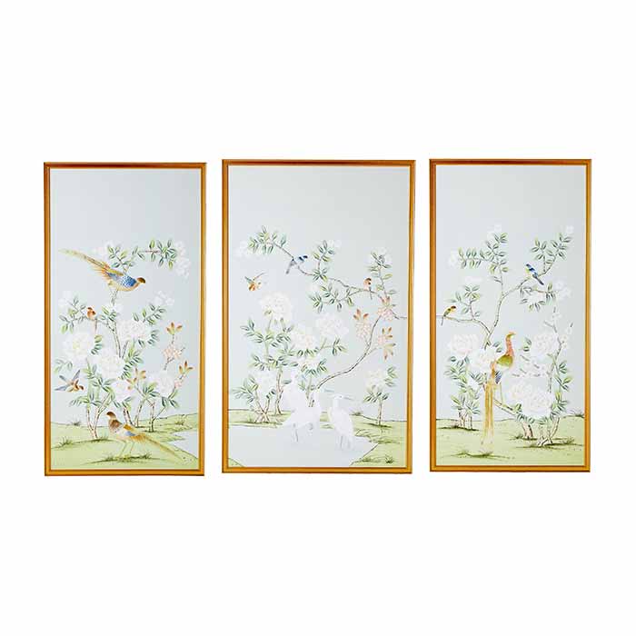 Abingdon Mural Triptych Wall Art - Spring Mist Landscape Painting - Perfect for Living Room, Bedroom & Office Decor