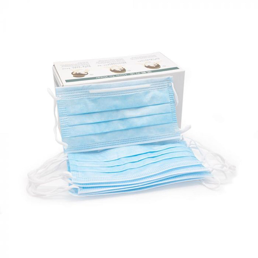 50 Pack Blue Disposable Face Masks - 3 Ply Breathable Protection for Daily Use, Travel & Public Safety | FDA Approved Dust & Pollen Filter