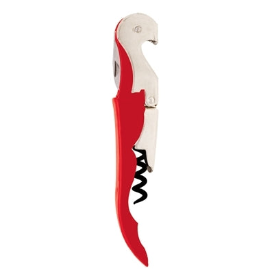 Premium Double Level Pro Corkscrew - Professional Wine Opener with Smooth Lever Action - Perfect for Wine Tasting, Parties & Home Bars (Red)
