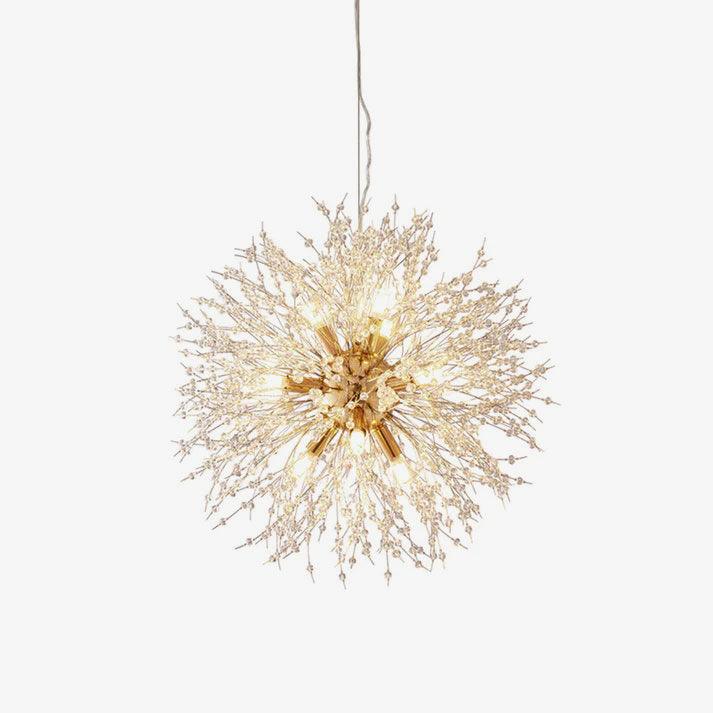 Elegant Crystal Dandelion Chandelier - Modern LED Ceiling Light Fixture for Living Room, Bedroom, Dining Room Decor | Energy Saving & Dimmable Lighting Solution
