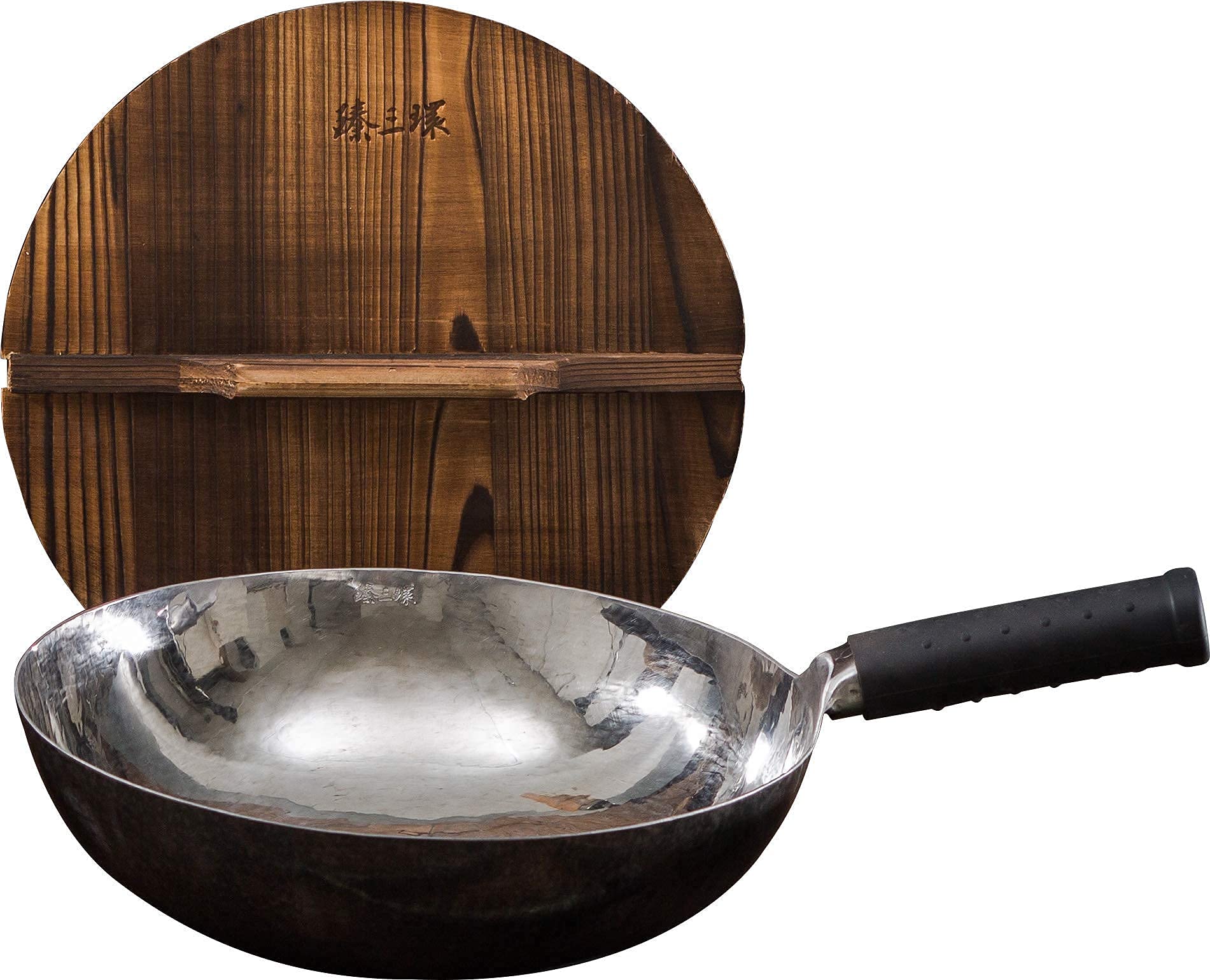 ZhenSanHuan 14-inch Natural Wooden Wok Lid - Handcrafted Lightweight Pot Cover for Cooking - Durable Kitchen Accessory for Stir-fry, Steaming & Serving - Perfect for Asian Cuisine & Home Chefs